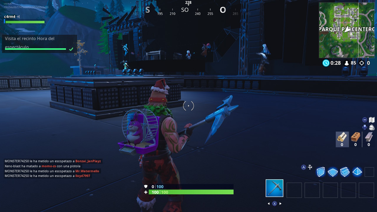 donde esta el recinto hora del espectaculo en fortnite - evento fortnite hoy hora