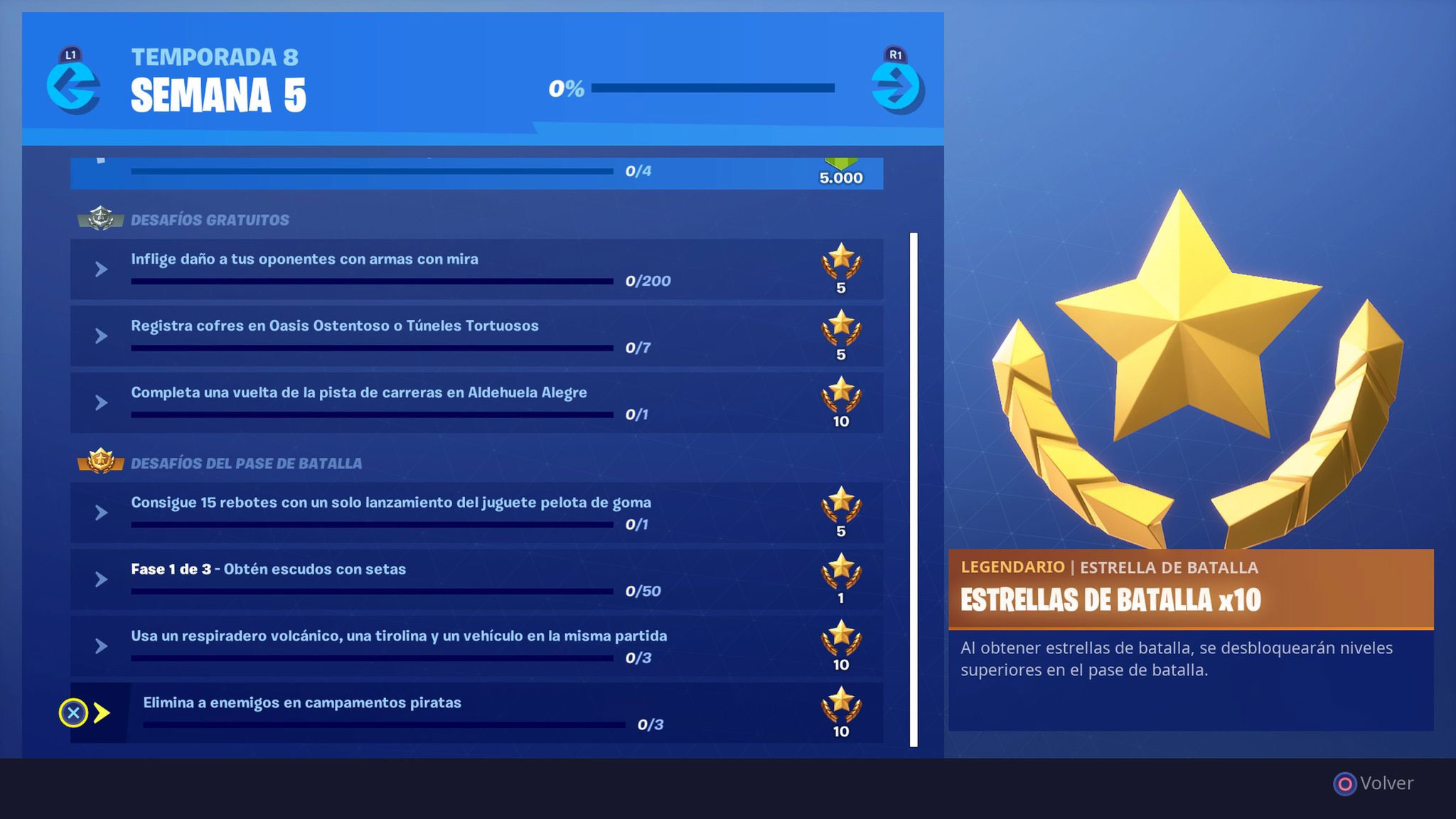 desafios semana 5 temporada 8 fortnite - imagen semana 5 fortnite temporada 8