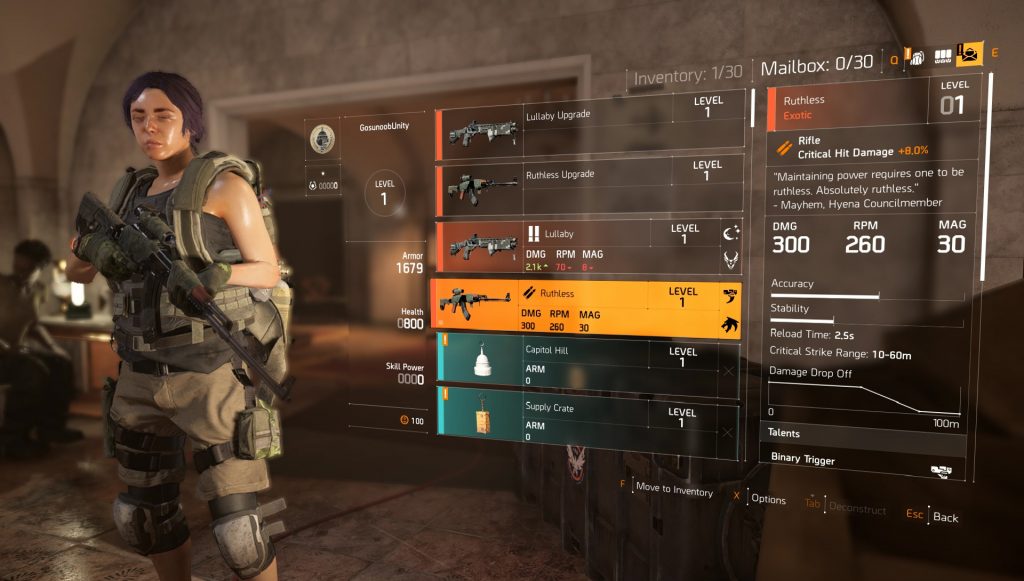 Armas exóticas The Division 2 Armas exóticas The Division 2