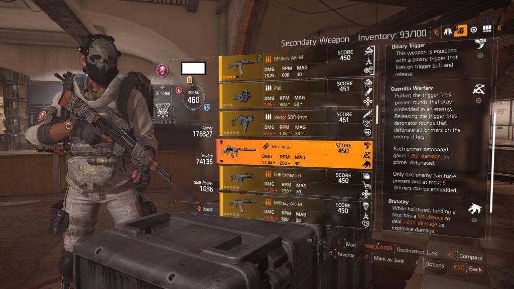 Armas exóticas The Division 2 Armas exóticas The Division 2
