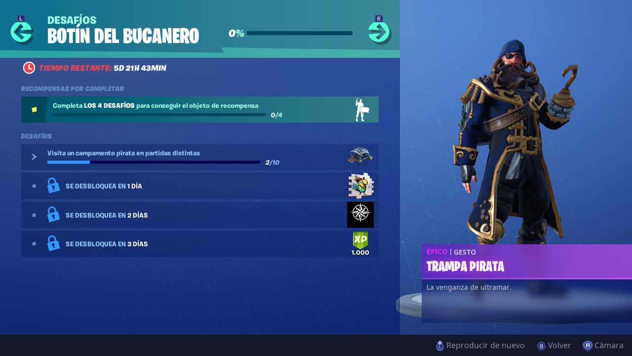 Botin del bucanero fortnite Todos los desafíos de botin del bucanero fortnite