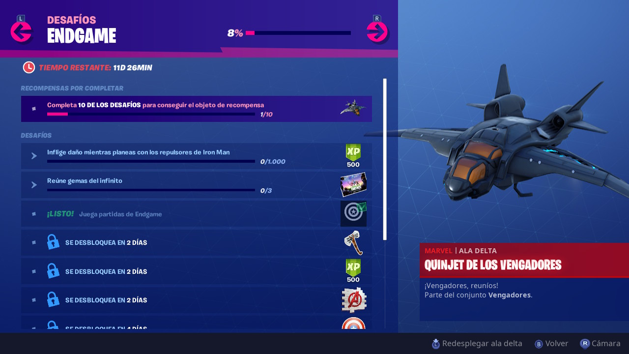 fortnite desafios de endgame ala delta quinjet fortnite - ala delta de fortnite gratis