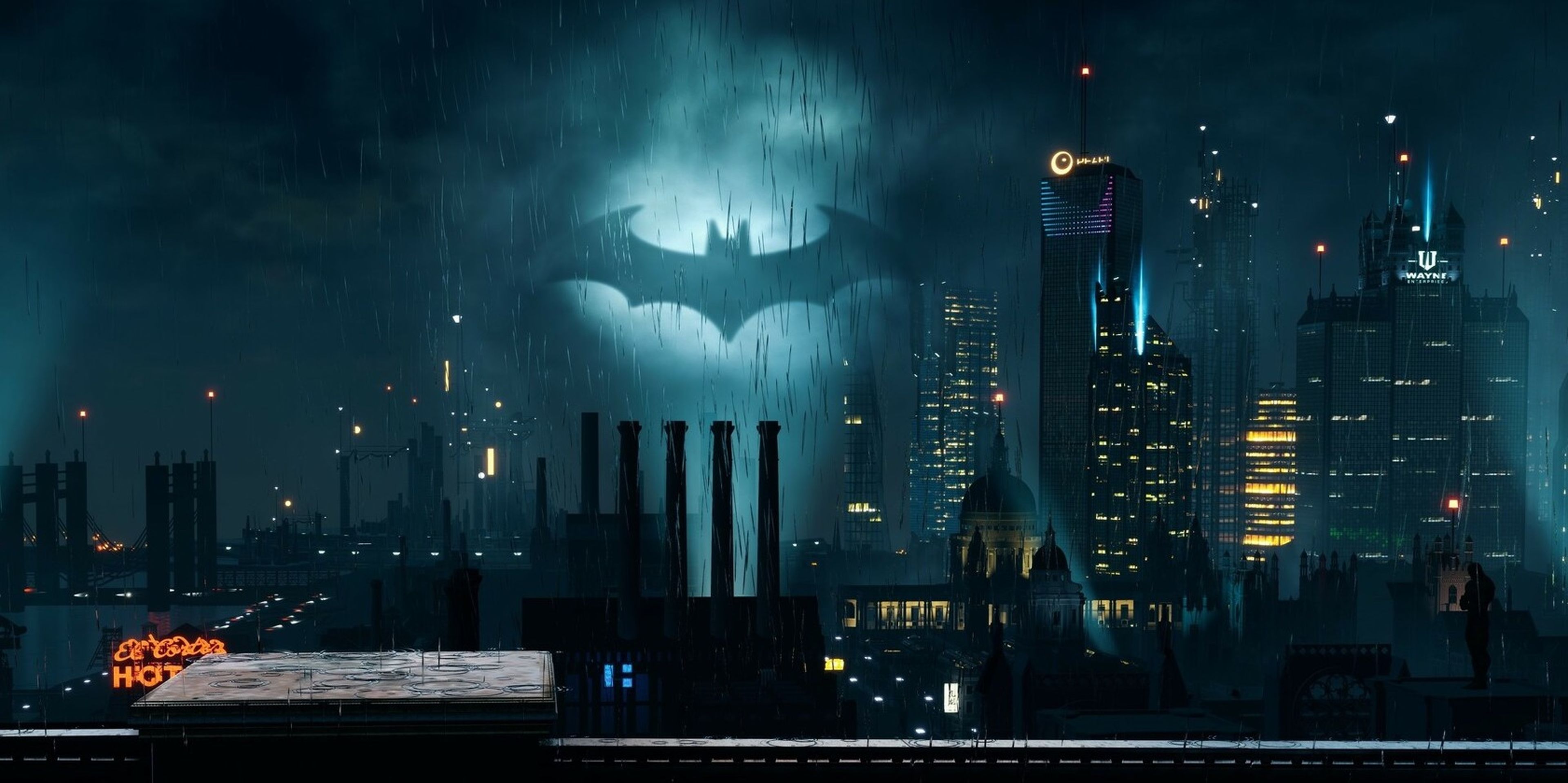La imagen original de la ciudad de Gotham con Unreal Engine