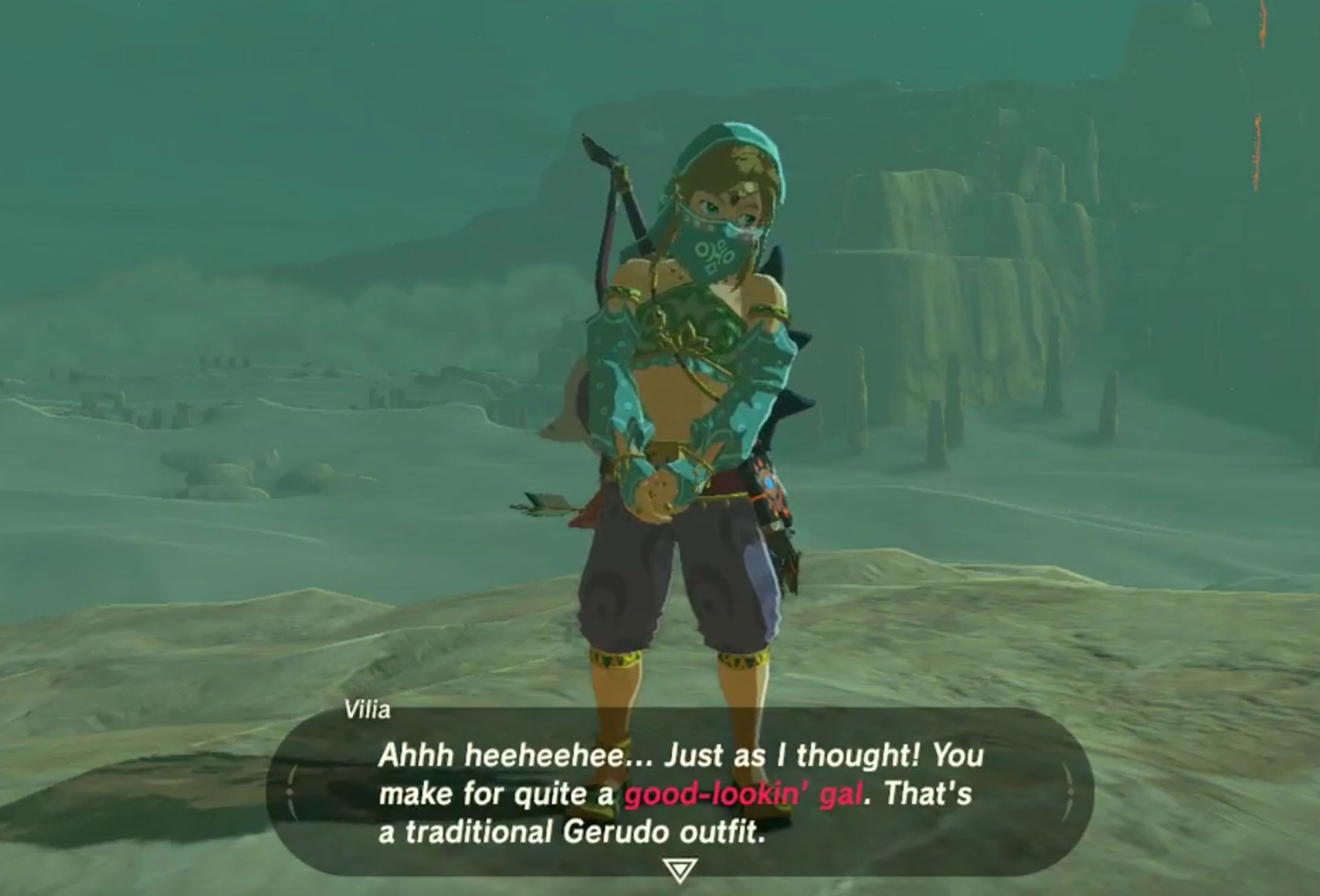 Así lucía Link para poder entrar en la ciudad de Gerudo en Breath Of The Wild