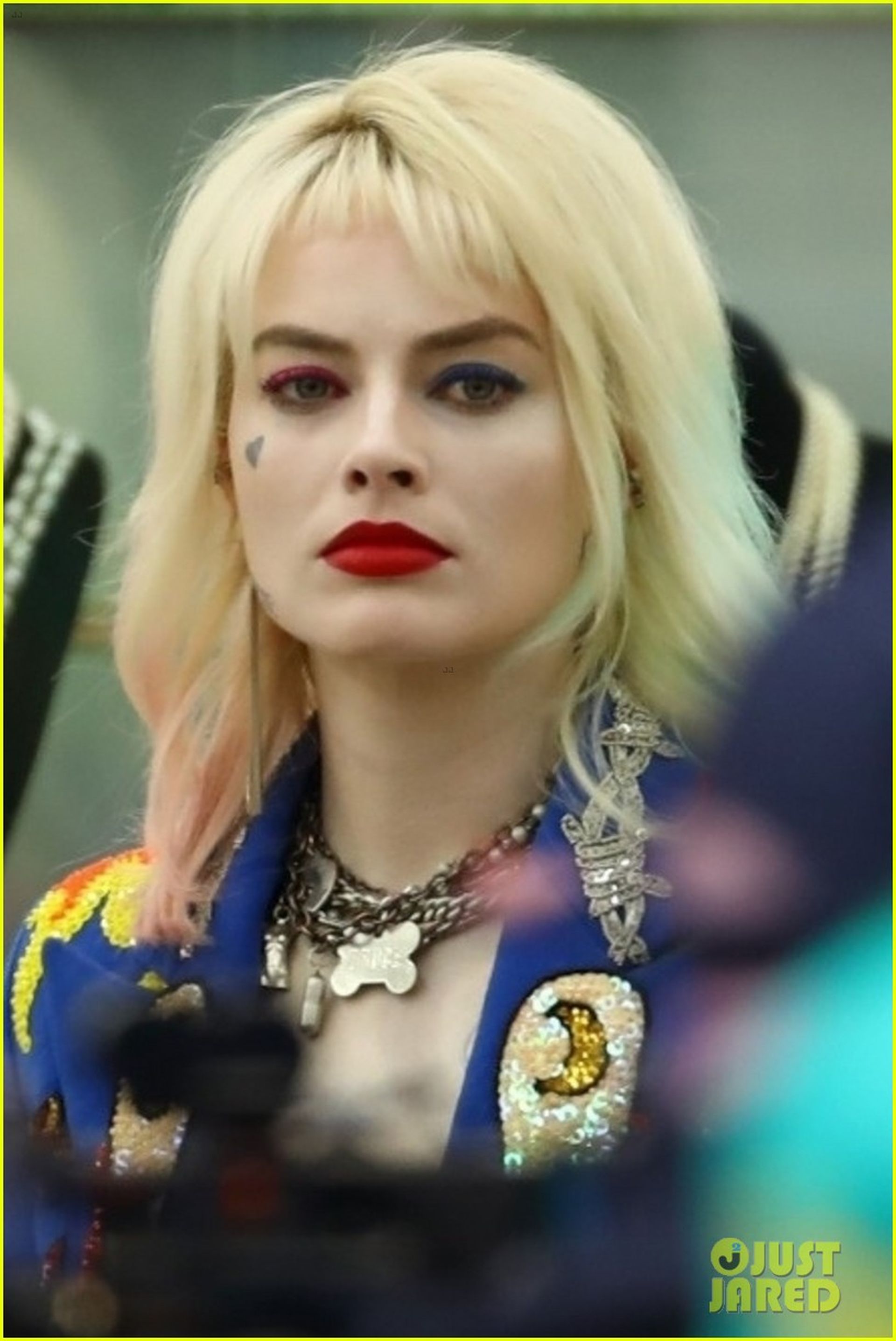 Margot Robbie como Harley Quinn en el rodaje de Birds of Prey