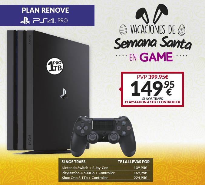 Playstation 4 Pro Plan renove en GAME Promo GAME