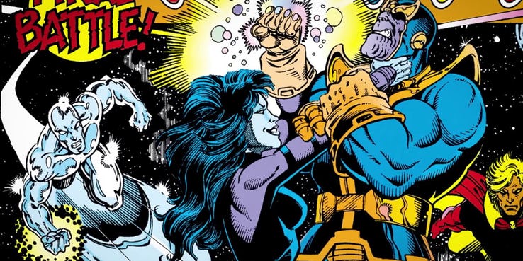 Thanos contra Nébula Thanos contra Nébula
