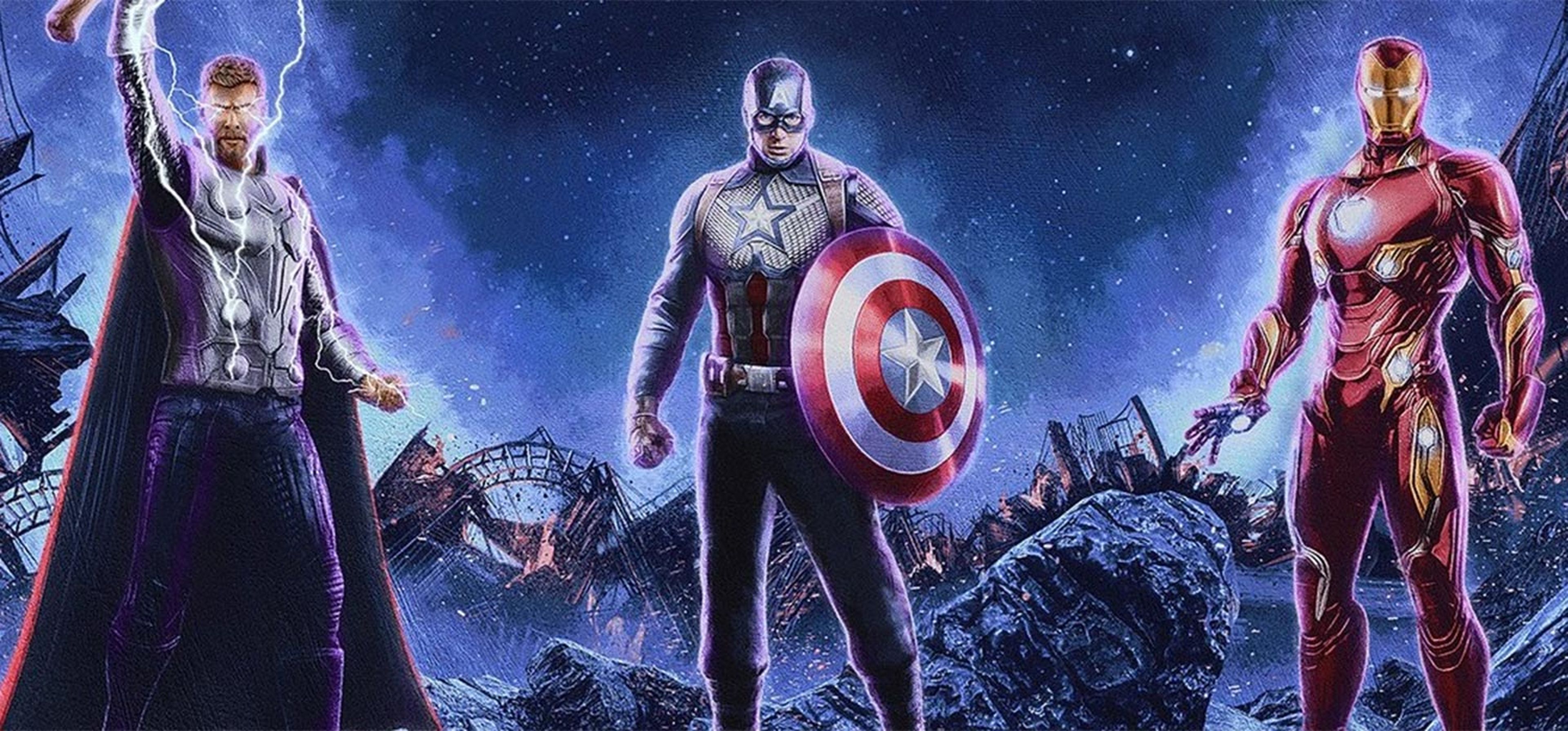 Thor, Iron Man y Capitán América.
