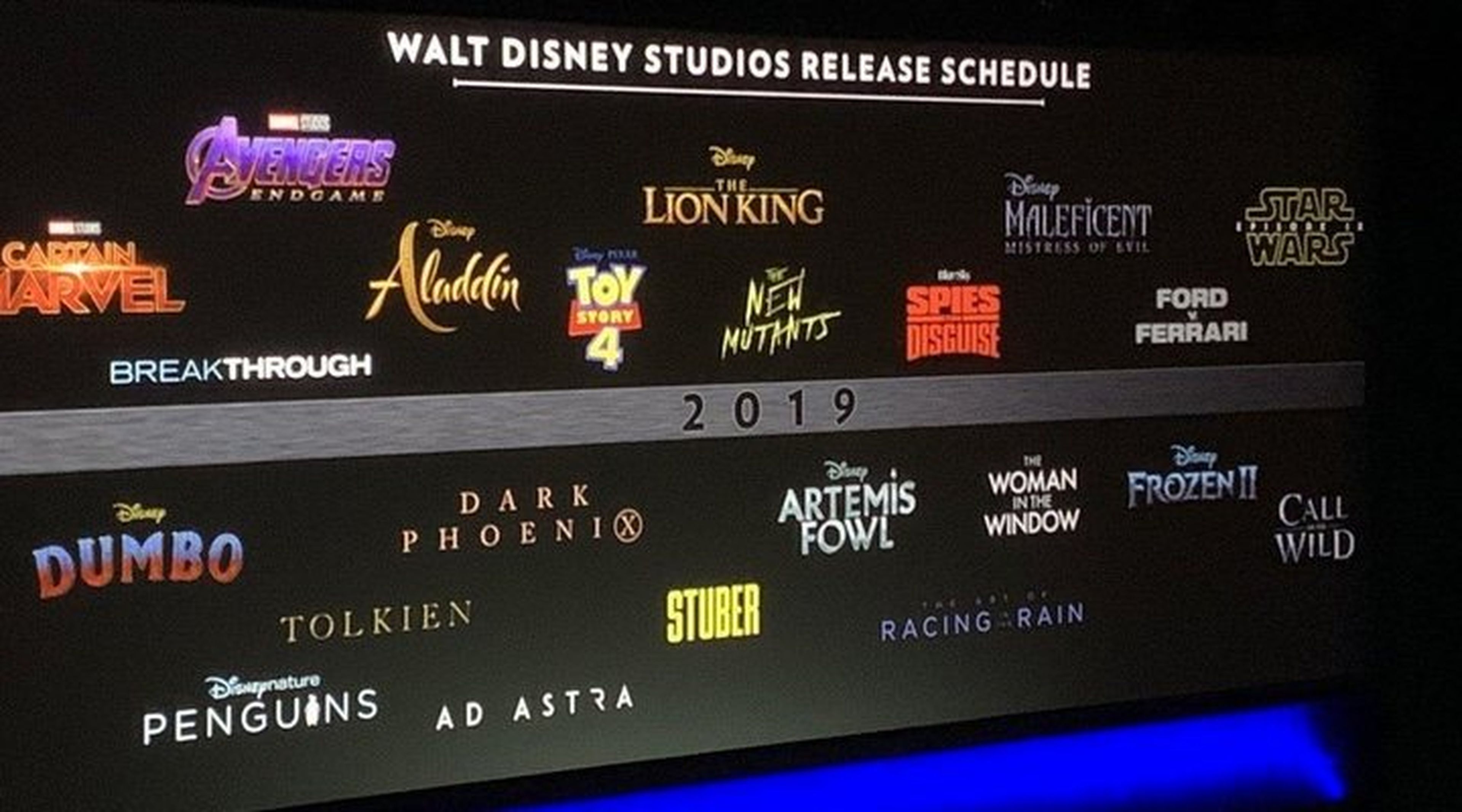 Todas las películas que Disney estrenará en 2019 en una imagen
