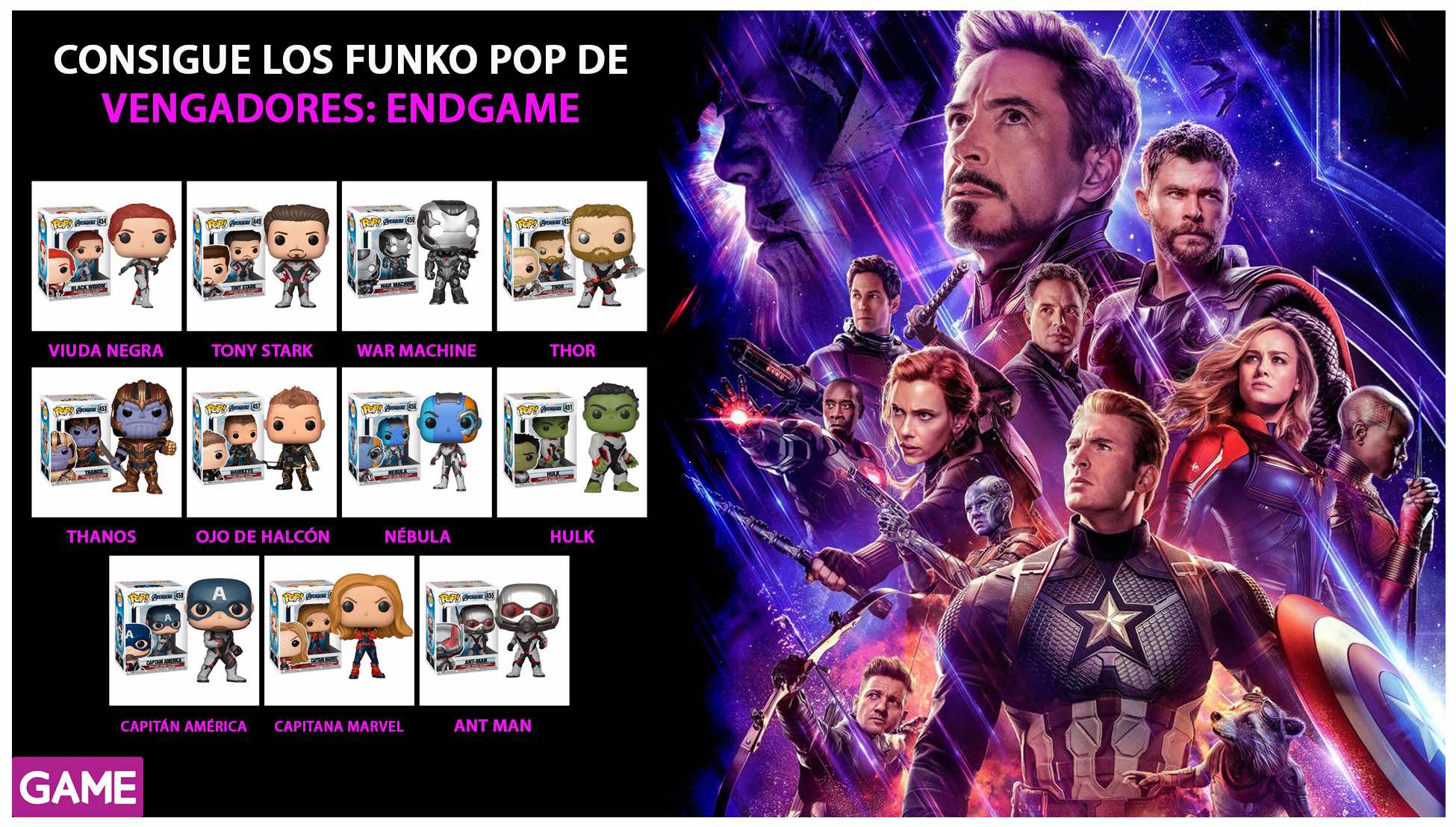 Vengadores Funko Pop Game