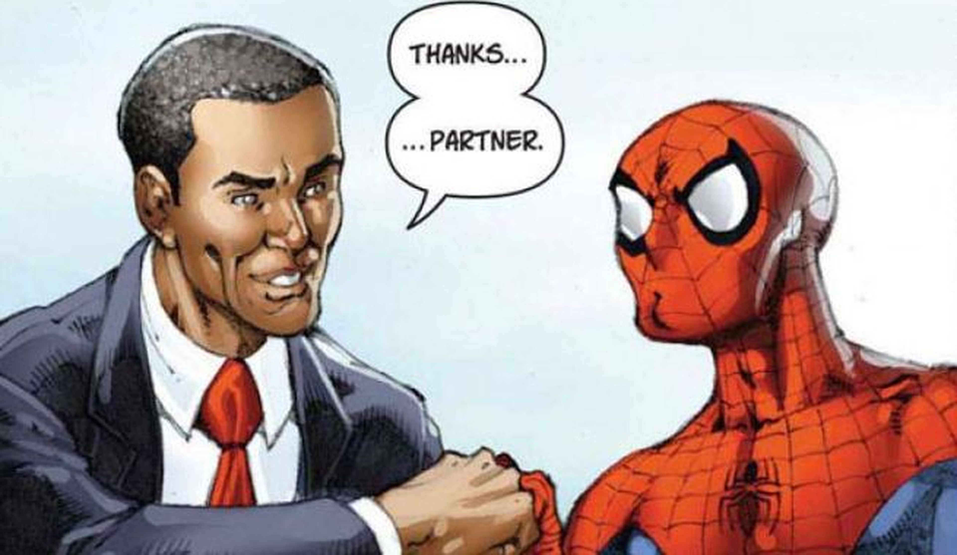 Barack Obama y Spider-Man