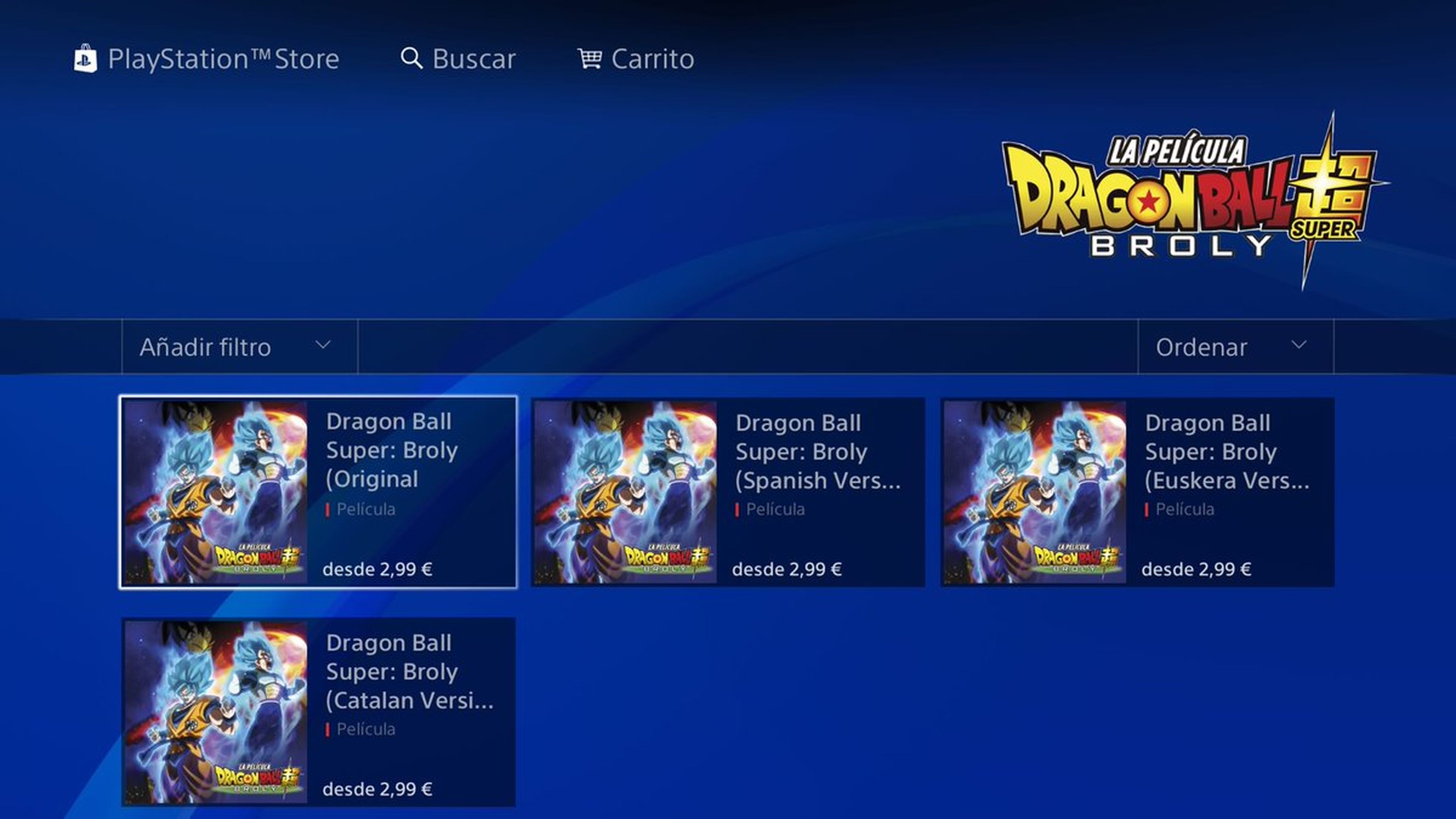 Dragon Ball Super Broly PS4