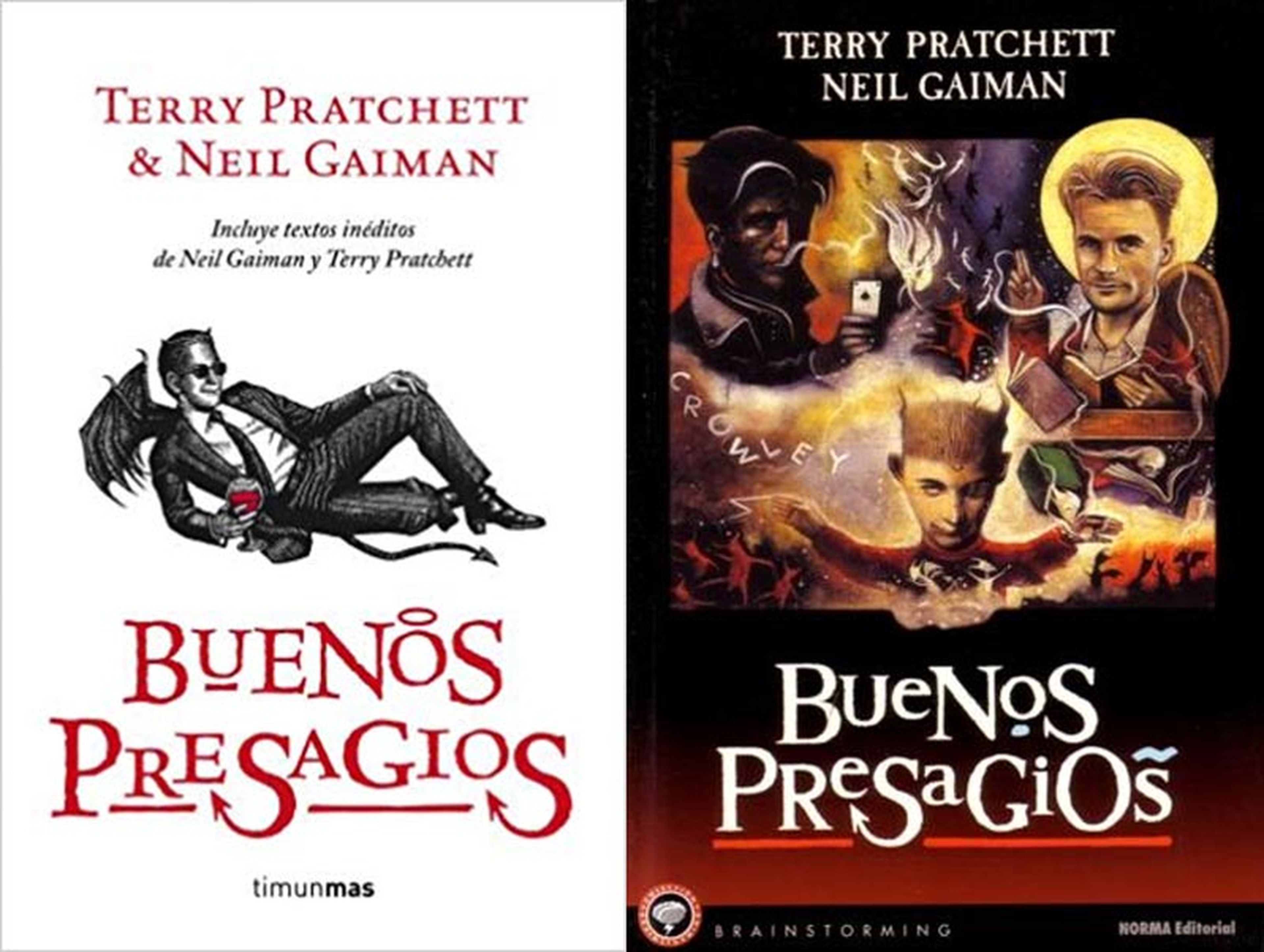 Buenos Presagios (edición actual, izquierda) / Buenos Presagios (edición antigua, derecha)