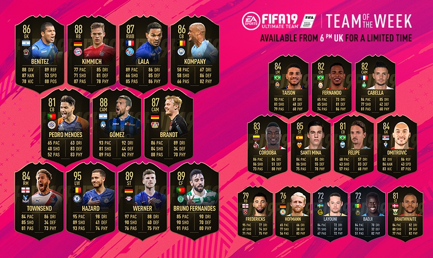 FIFA 19 TOTW: Hazard y dos Headliners en el Equipo de la 