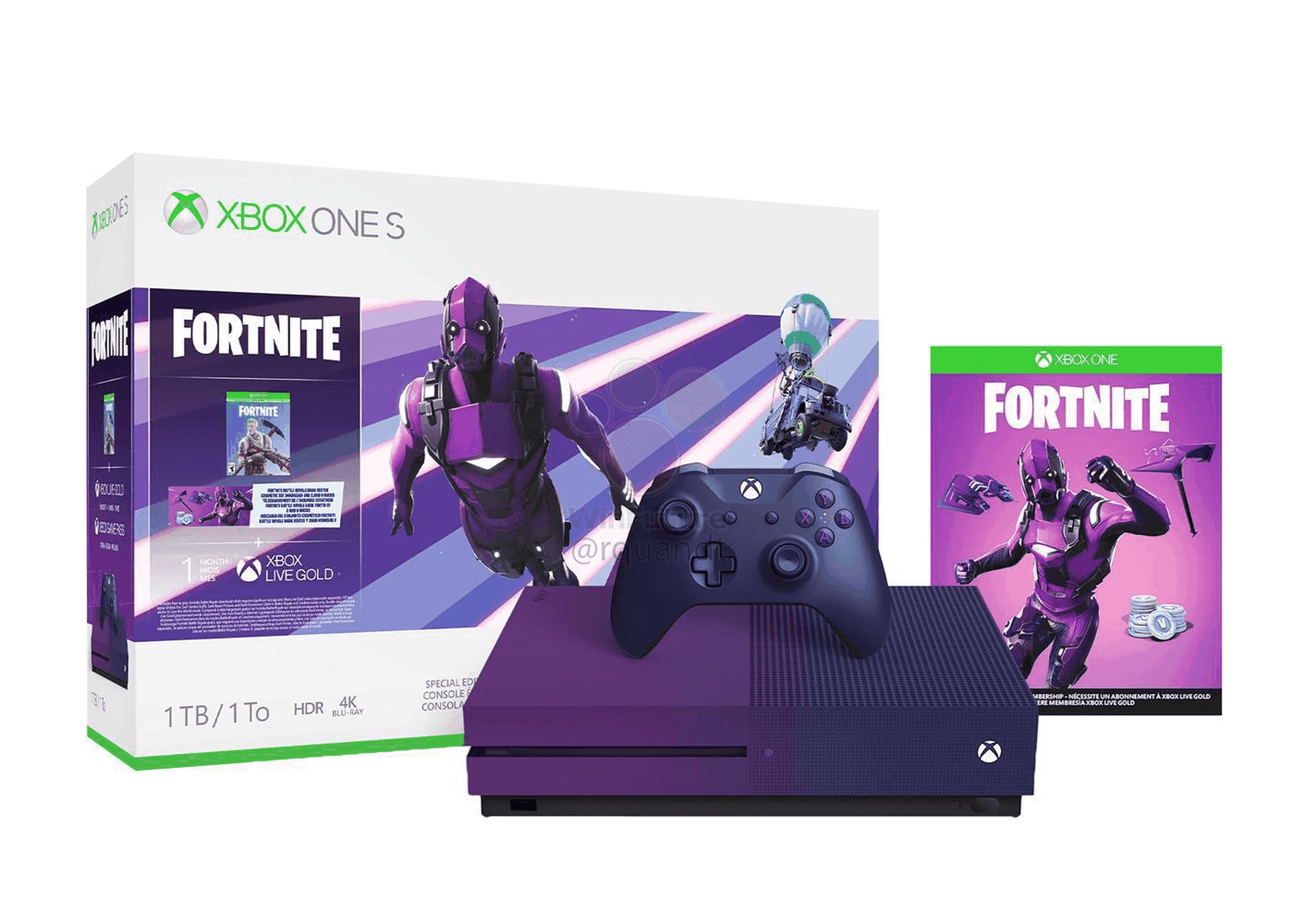 Xbox One S morada Fortnite