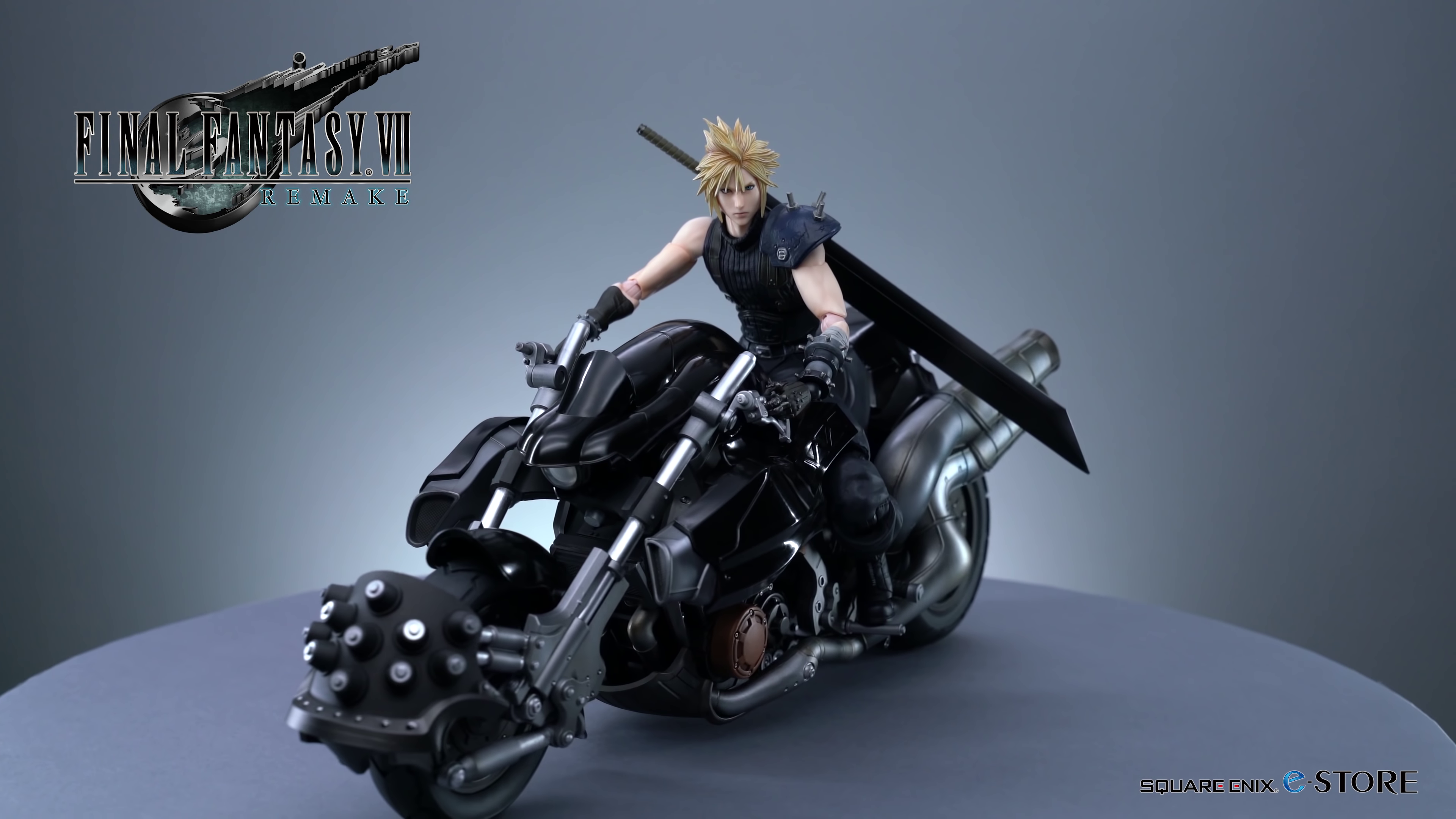 Cloud en moto de Final Fantasy VII Remake