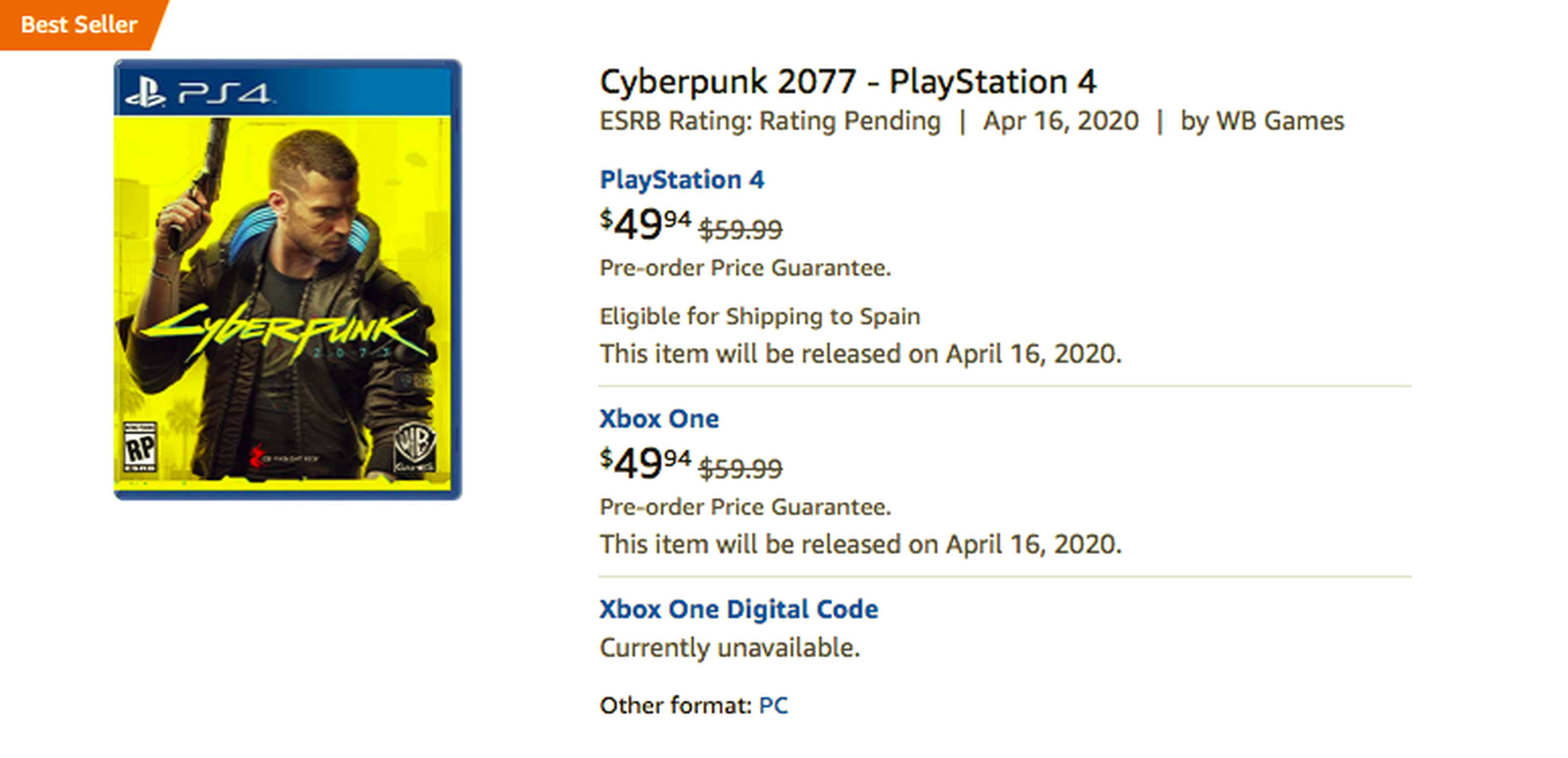 Cyberpunk 2077 oferta Amazon