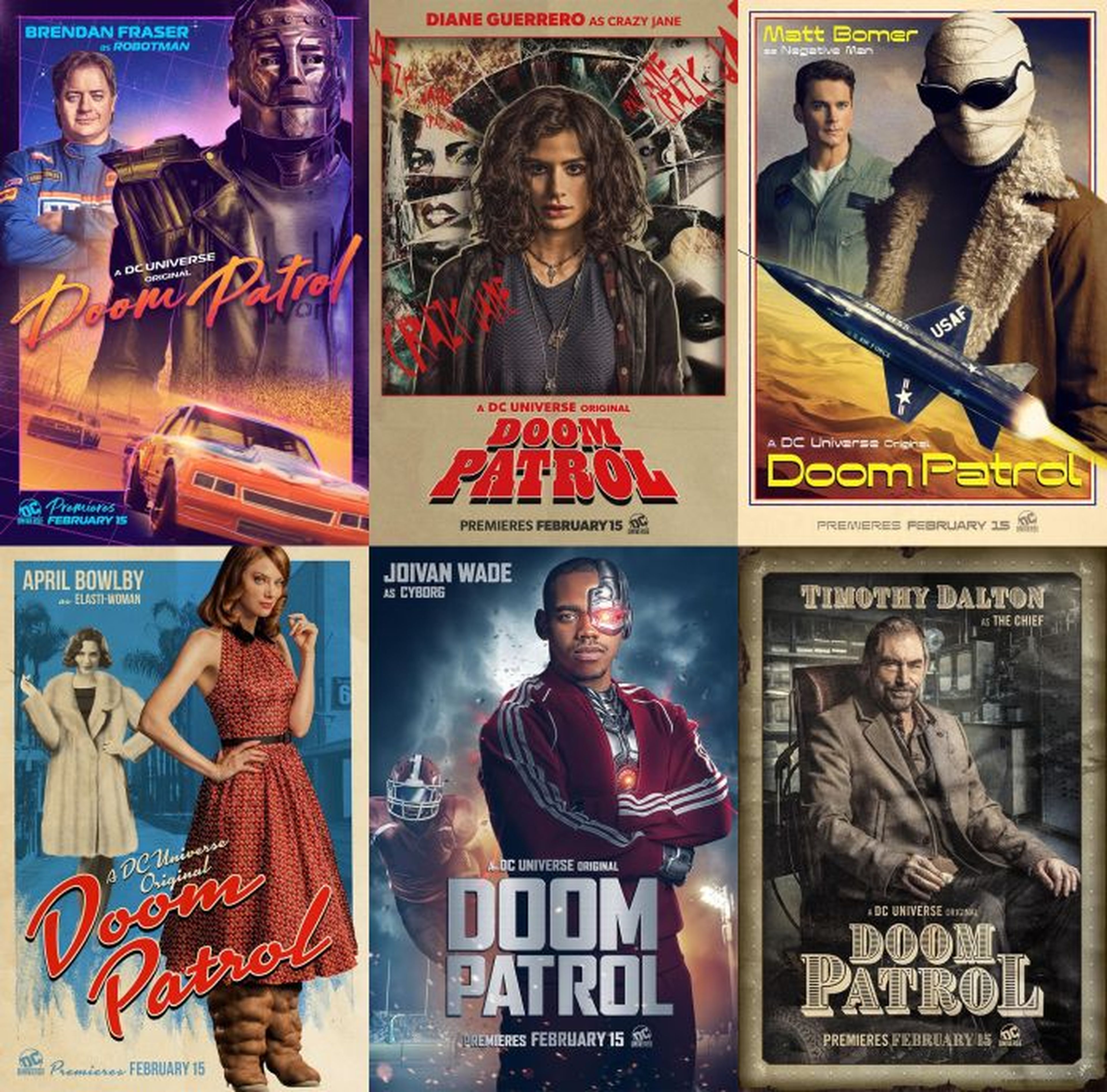 Doom Patrol - Posters de los personajes