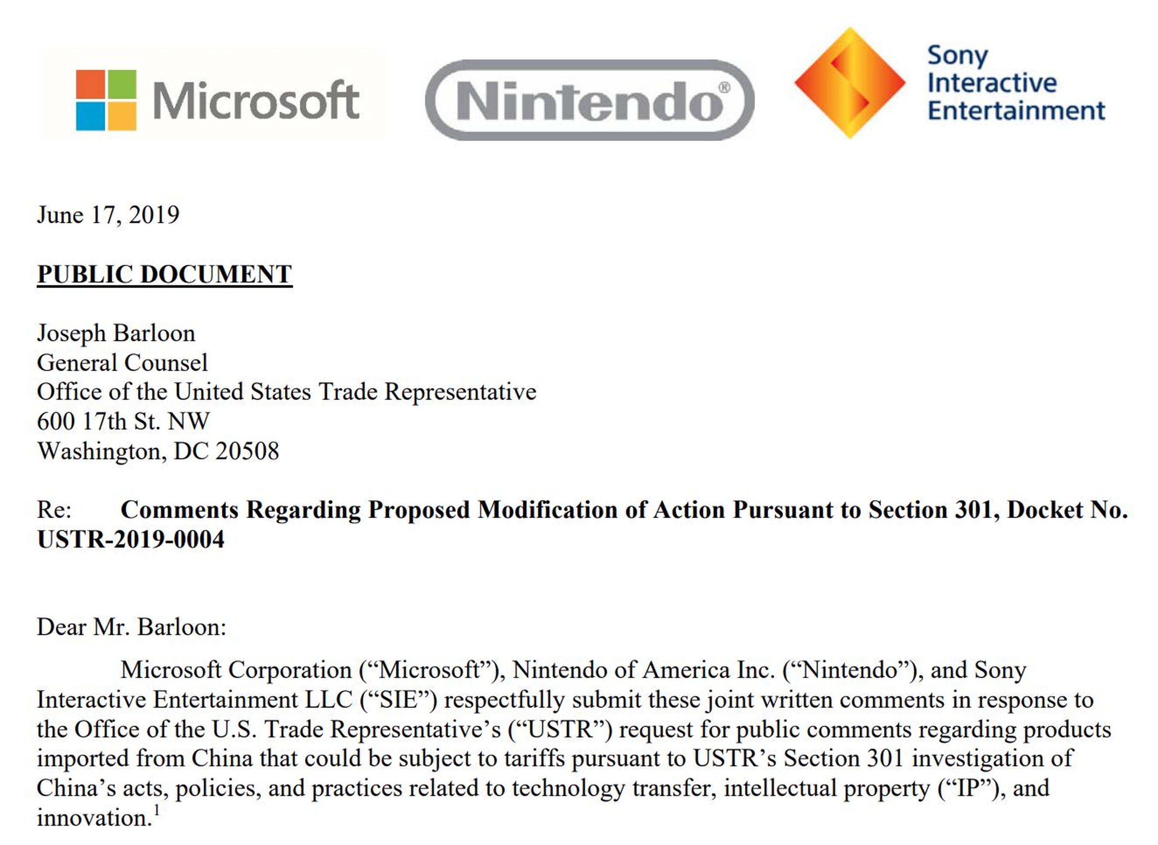 Sony, Microsoft y Nintendo Trump