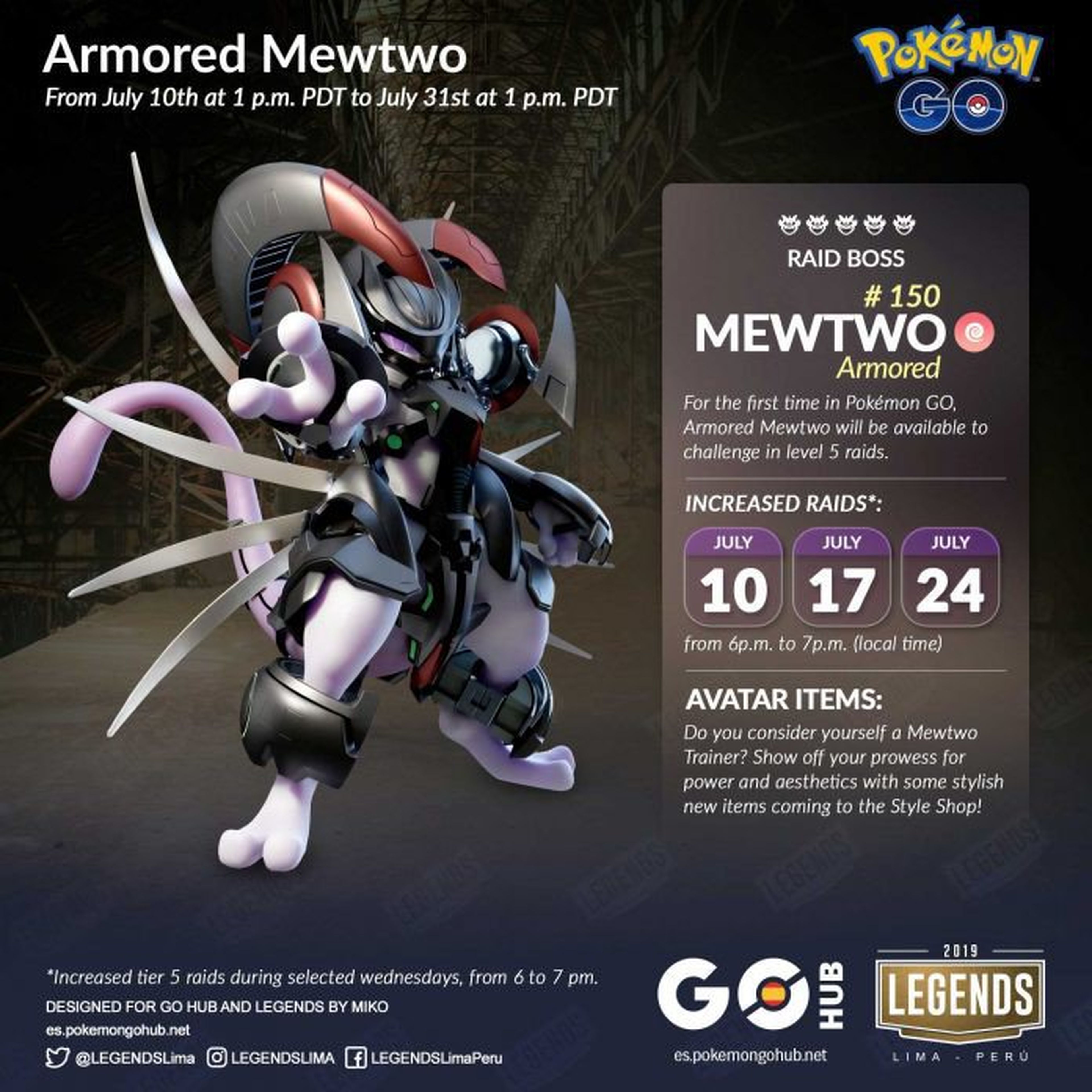 Mewtwo com armadura aparece por tempo limitado em Pokemon Go