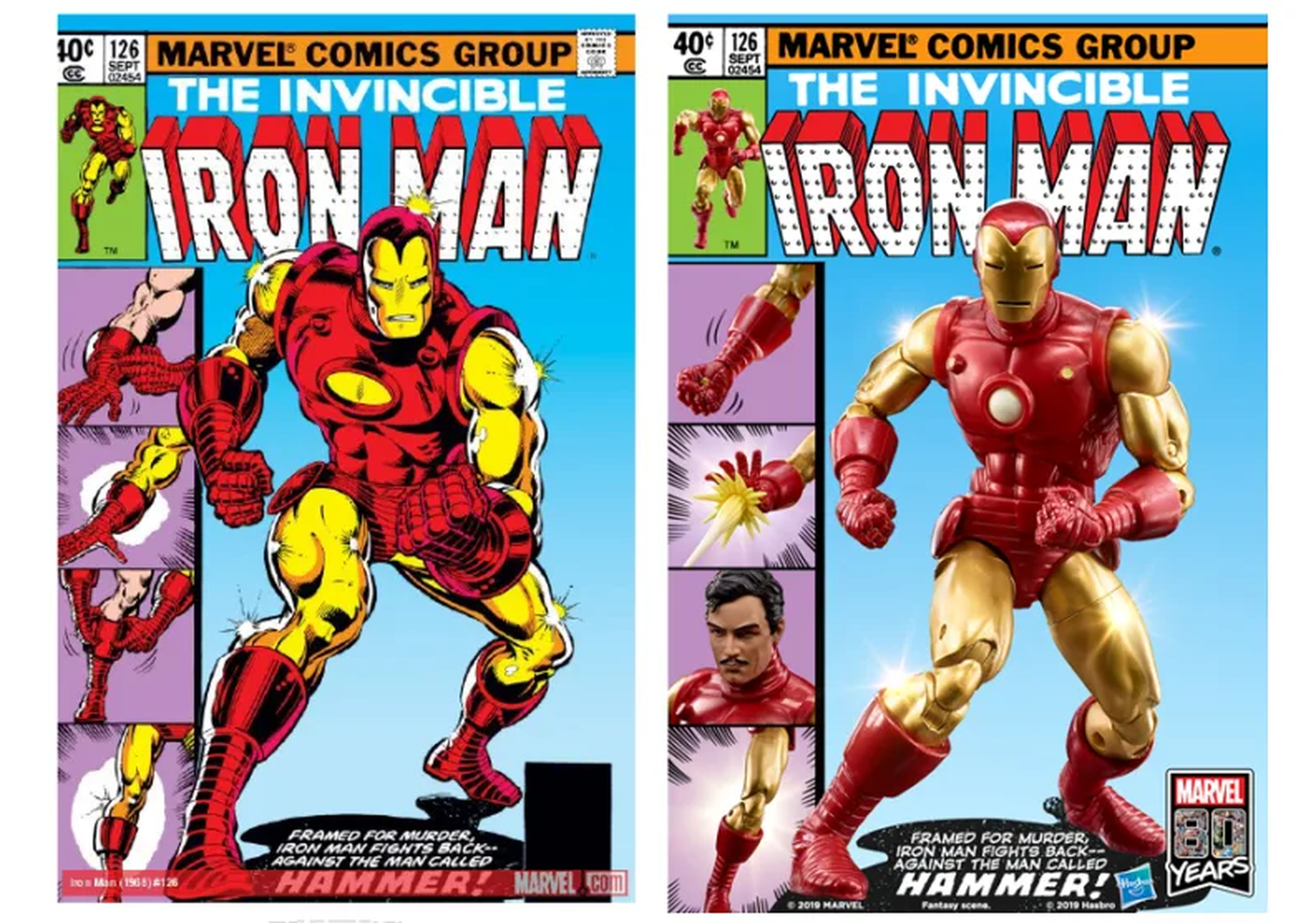 Portadas de cómics Marvel recreadas con figuras de acción