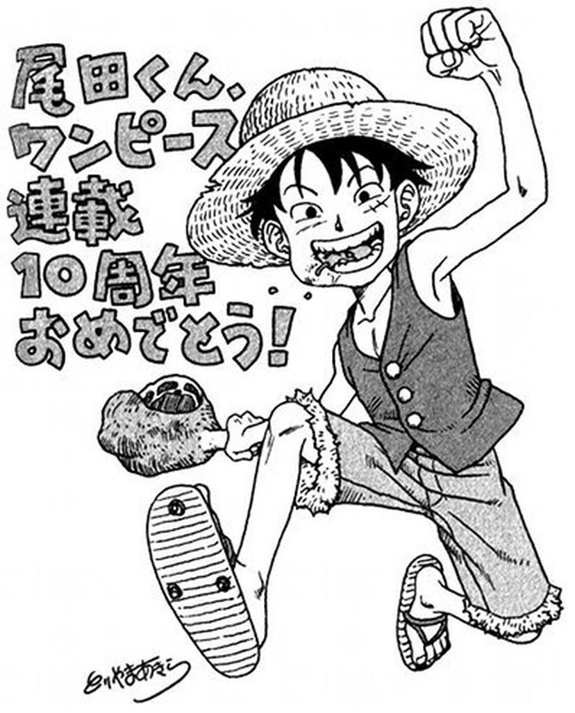 Akira Toriyama dibuja a Naruto, Luffy y Jotaro Kujo