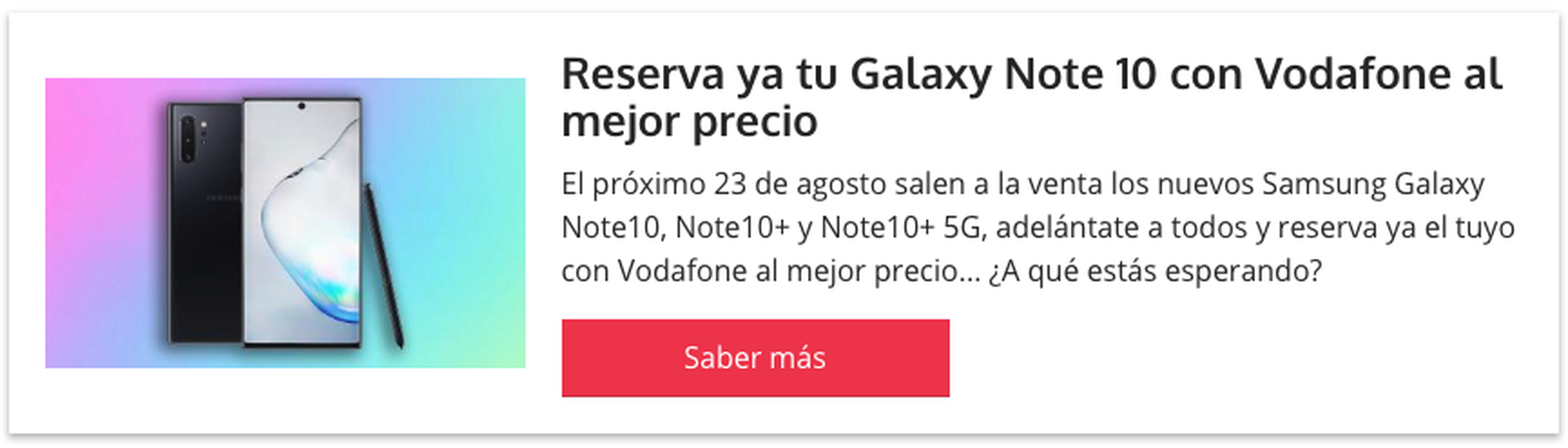 Samsung Galaxy Note 10 reserva