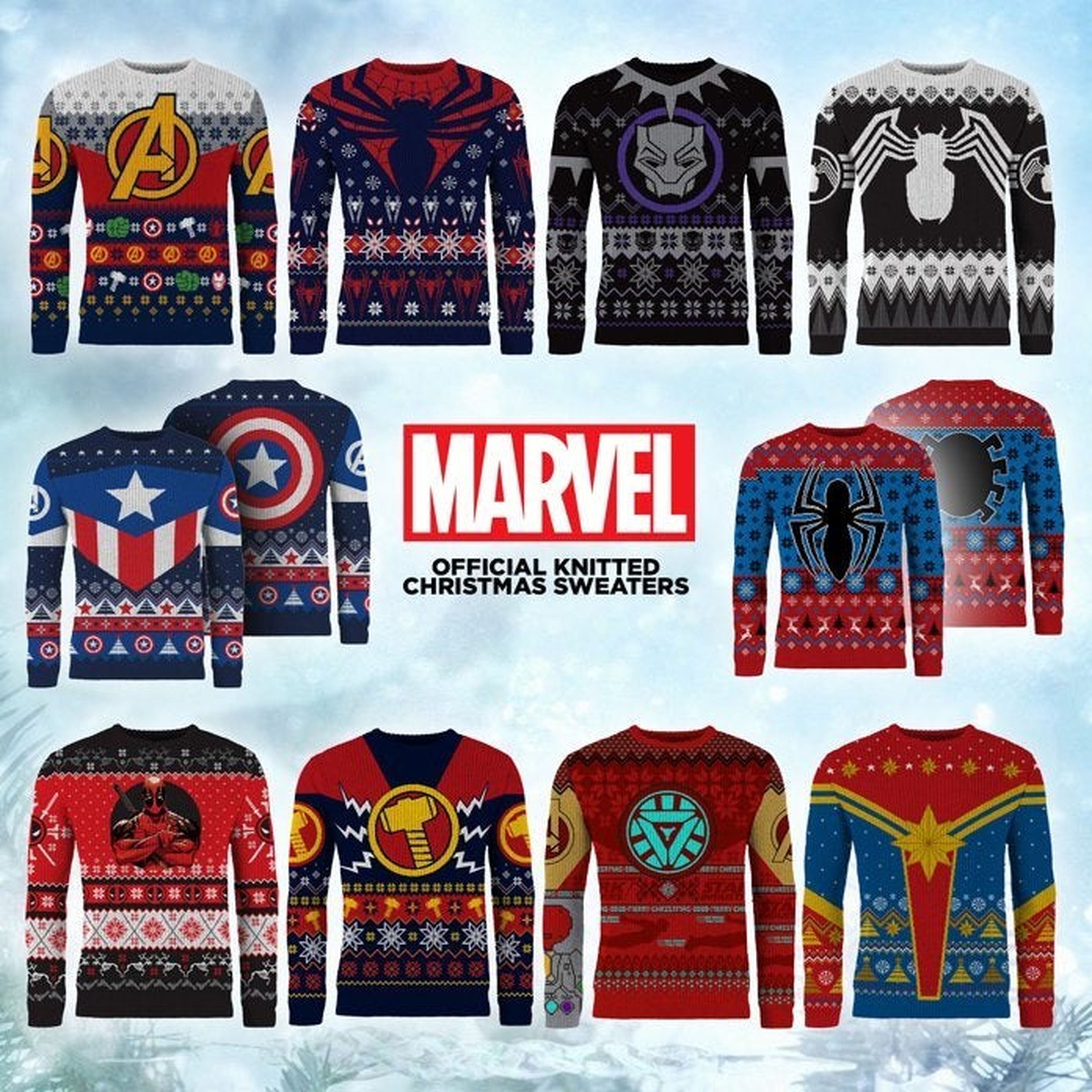 Marvel - Colección de jerséis "feos" de Navidad