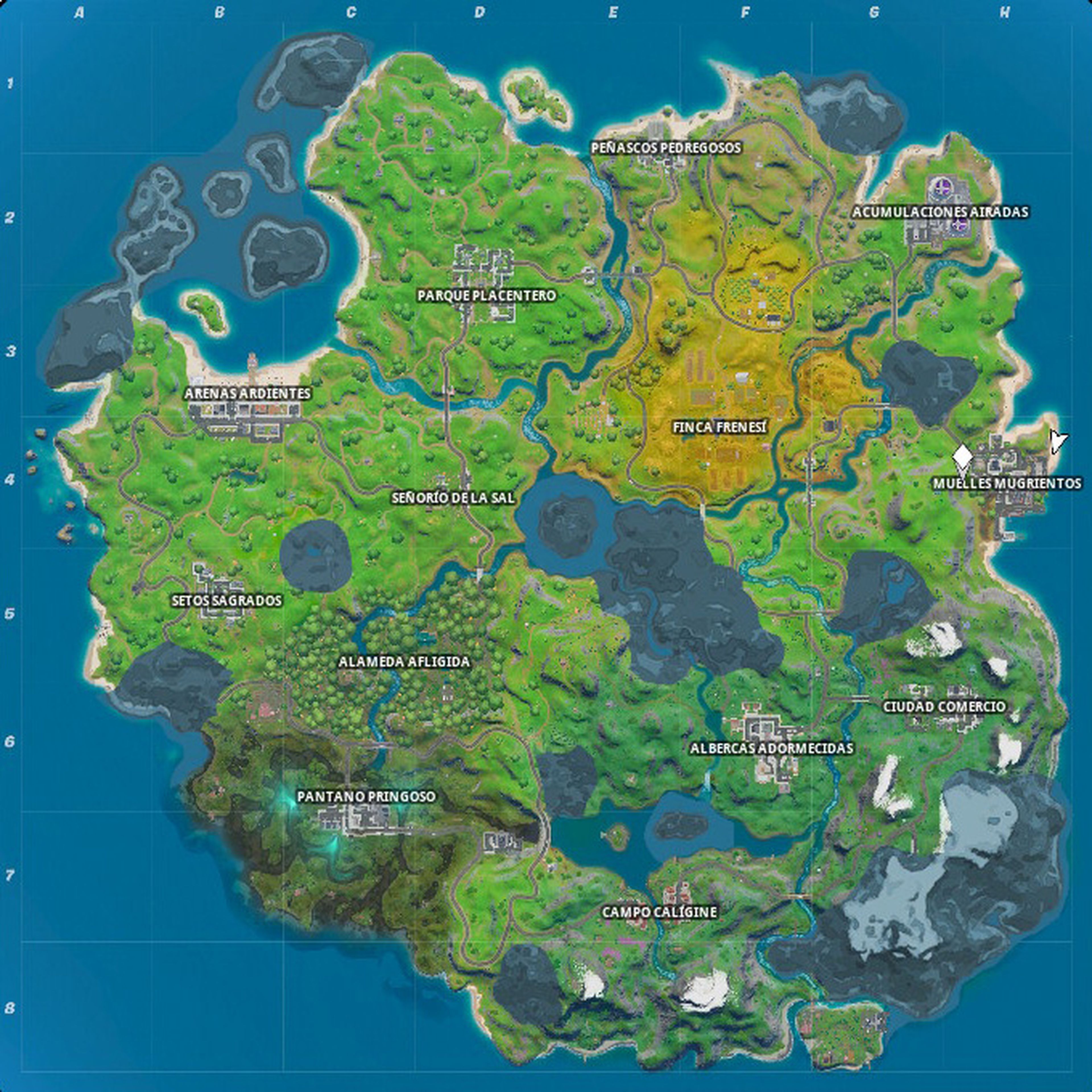 Mapa Fortnite capítulo 2