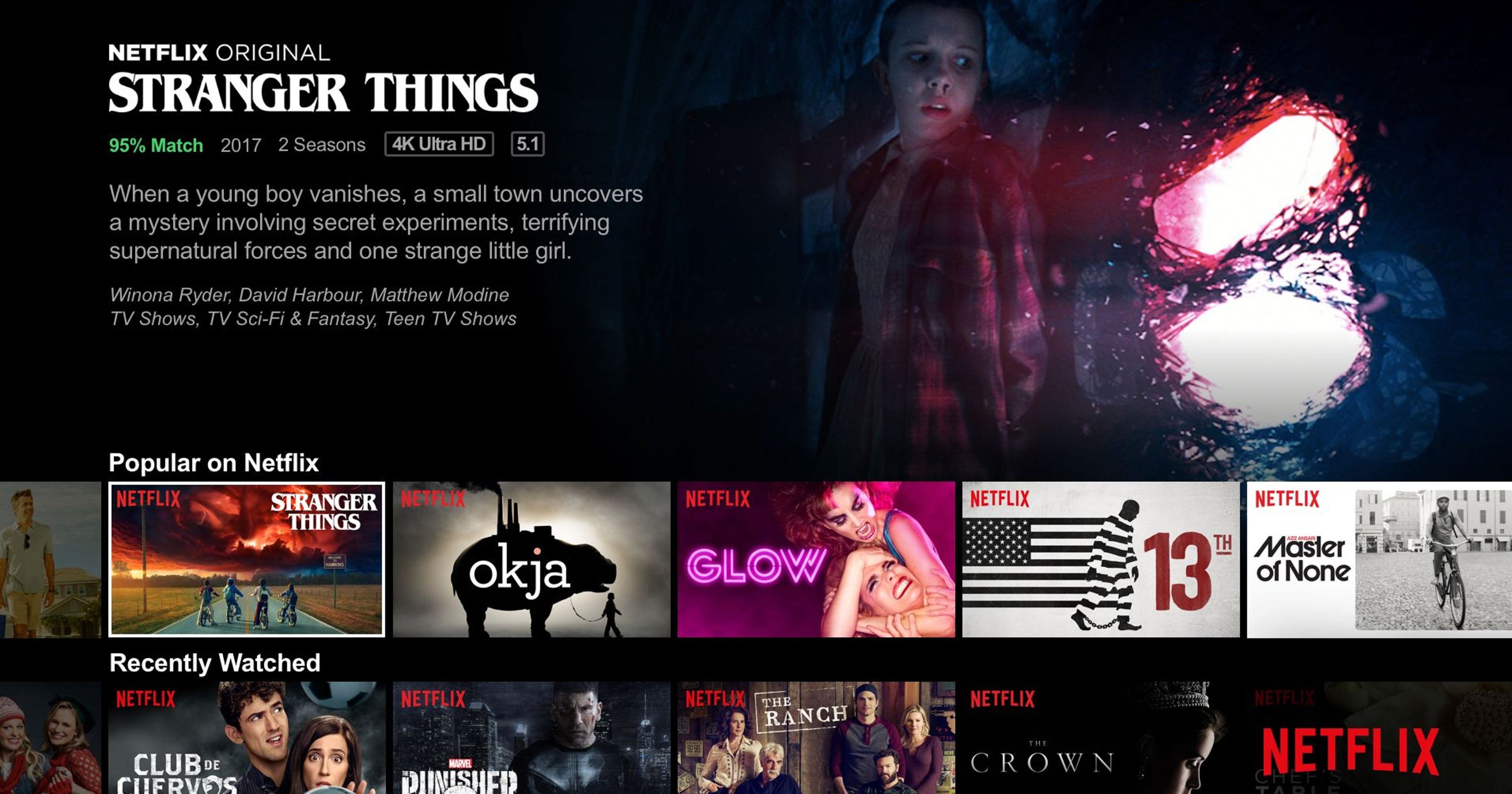 Netflix Interfaz