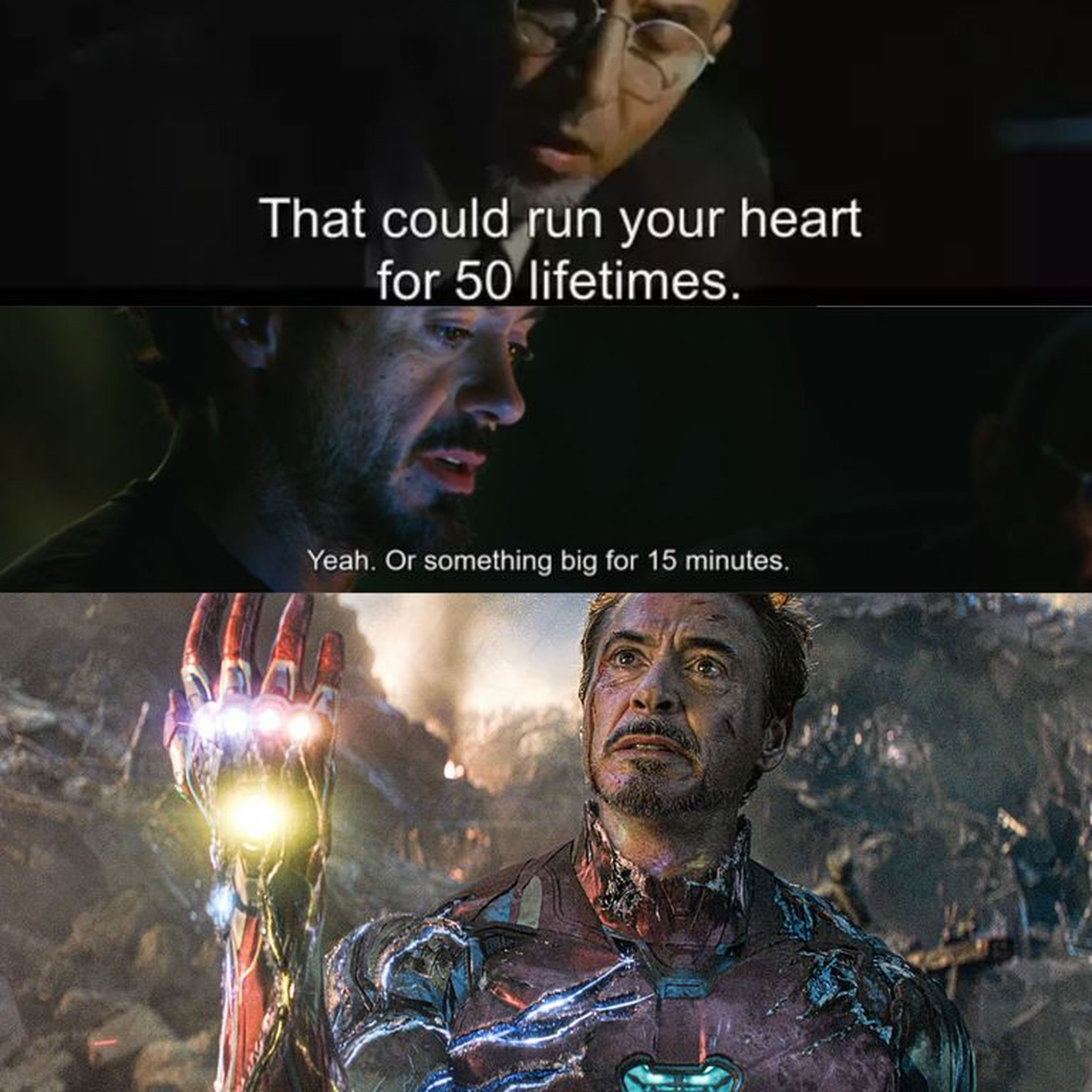 Vengadores Endgame - La razón por la que Iron Man soportó el poder de las Gemas del Infinito