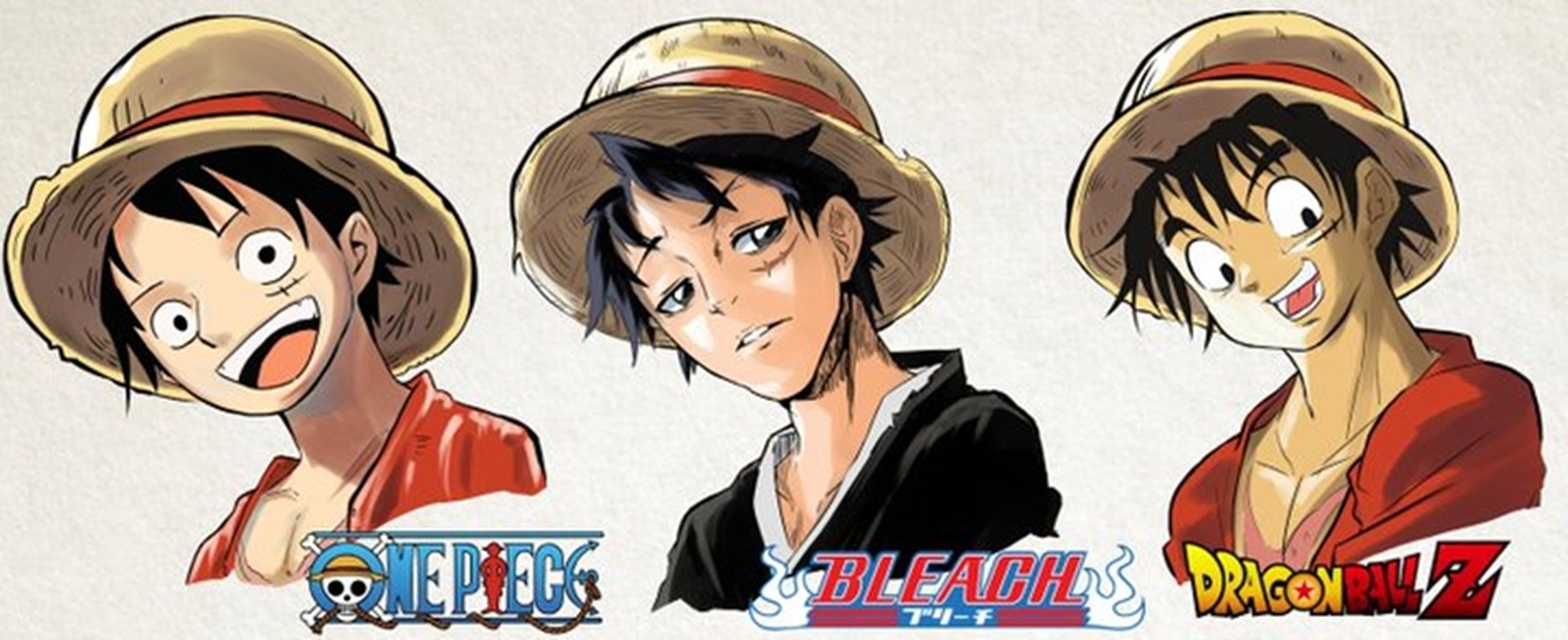 One Piece - Un artista imagina cómo sería Luffy protagonizando otros animes populares