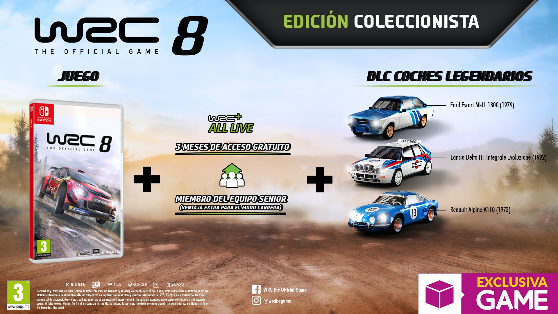 Consigue La Edición Coleccionista De WRC 8 Para Nintendo Switch En GAME