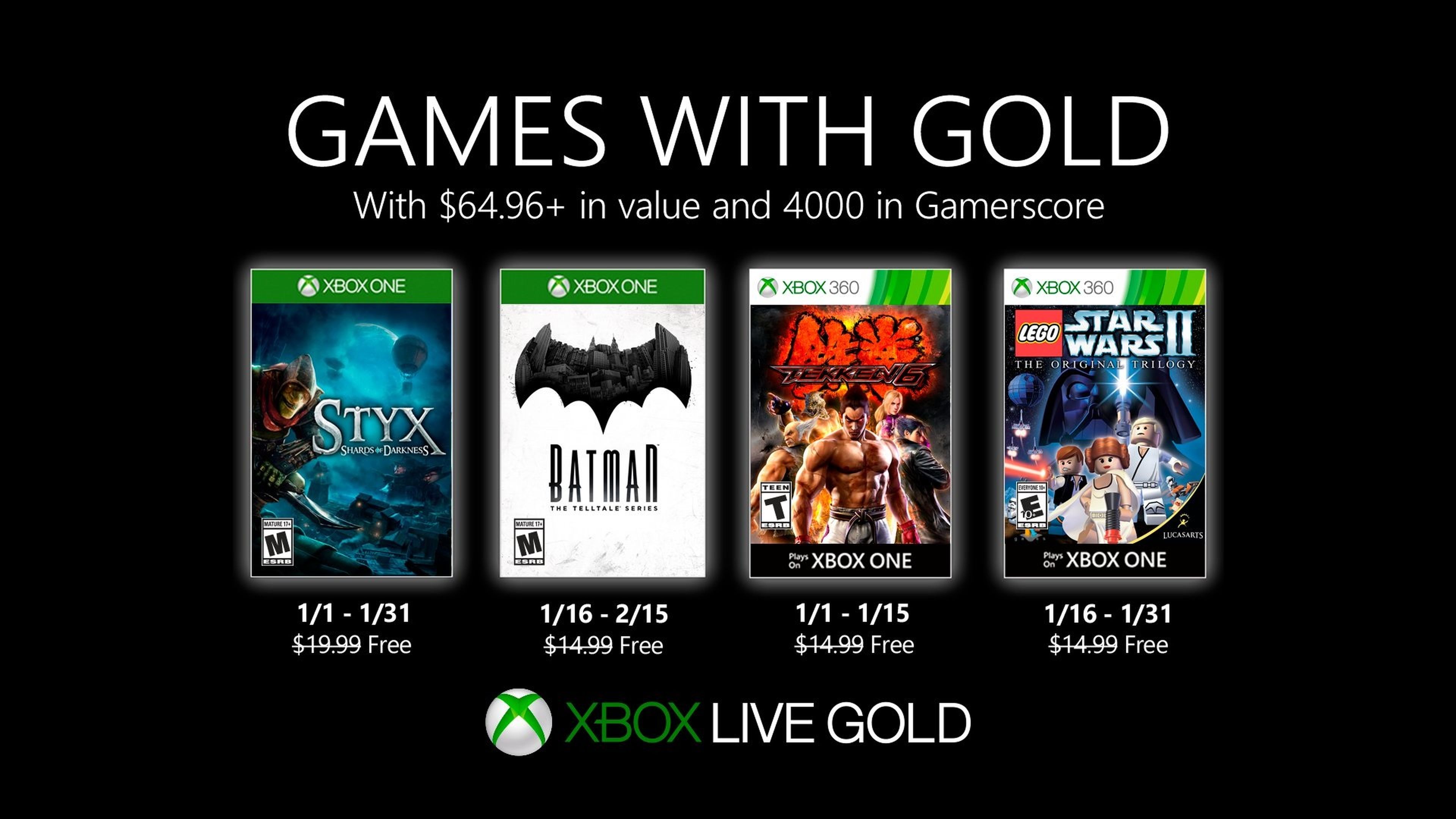Games With Gold Xbox Enero 2020