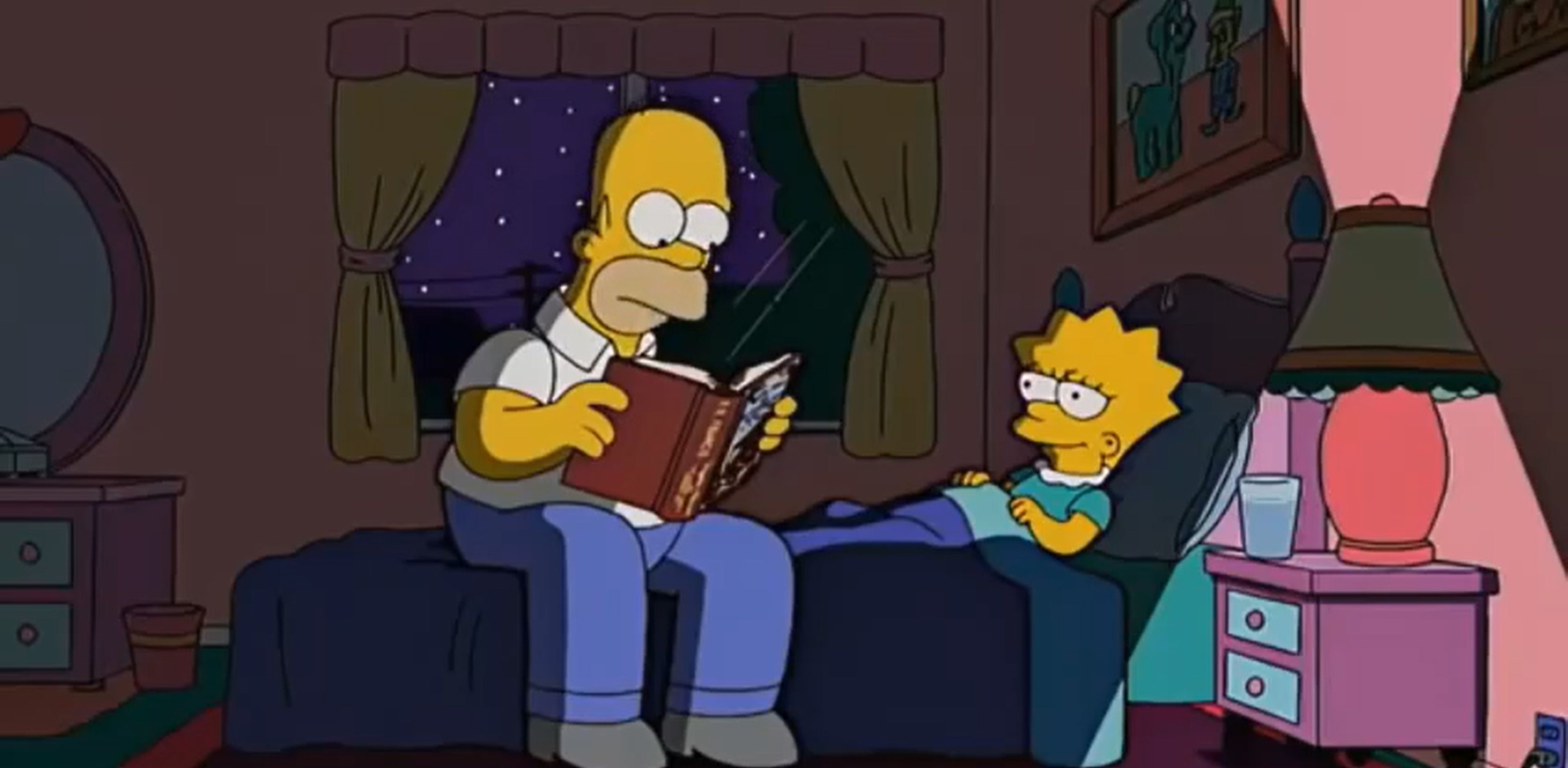 Homer leyendo a Angelica Button