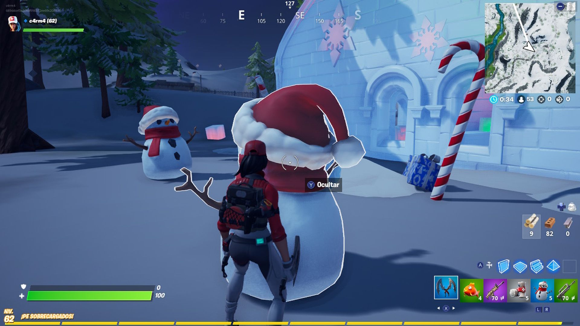 Escóndete dentro de un Muñeco de nieve sigiloso en partidas distintas de Fortnite Festival de Escóndete dentro de un Muñeco de nieve sigiloso en partidas distintas de Fortnite Festival de