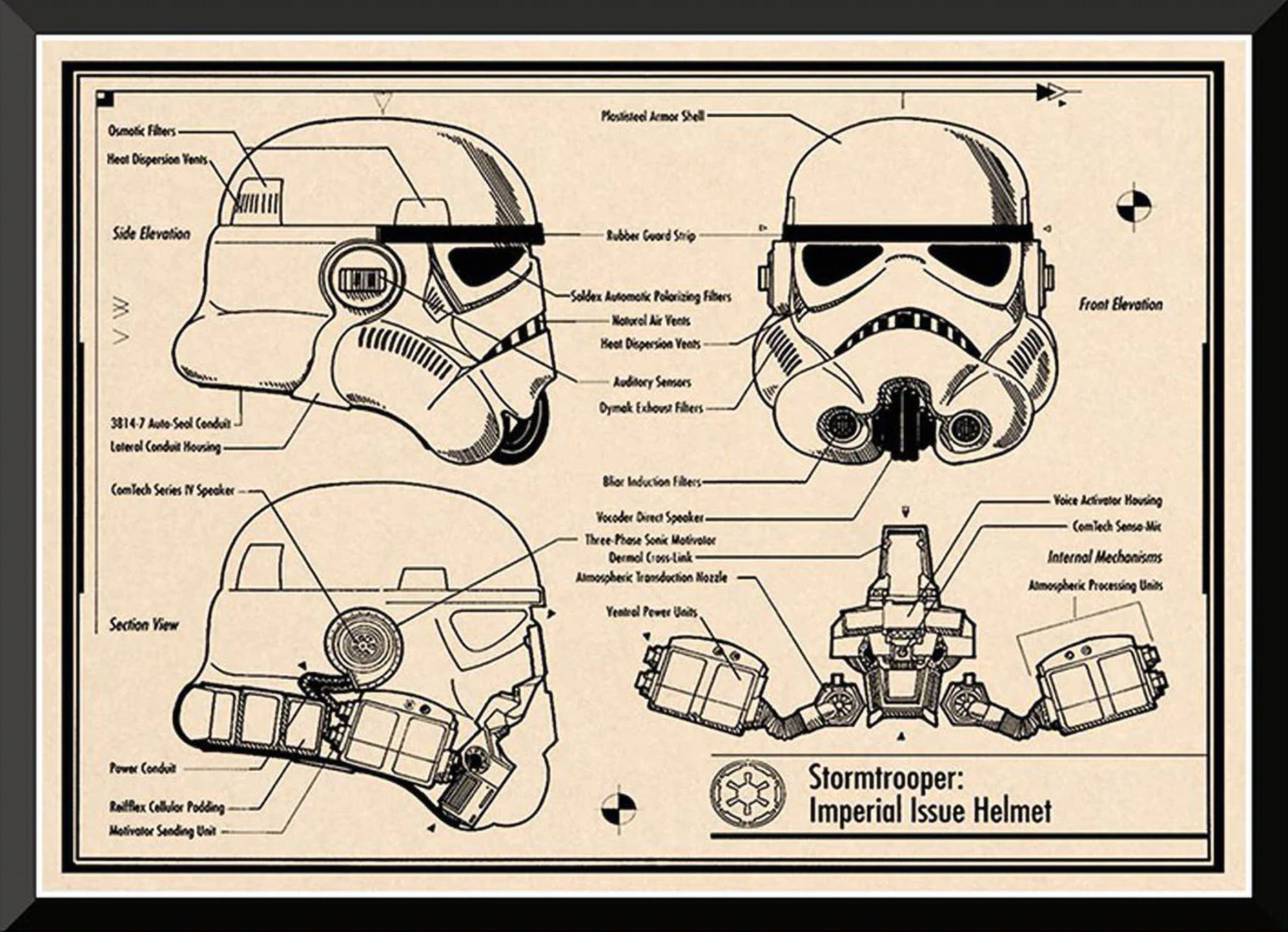 Póster Star Wars casco Stromtrooper