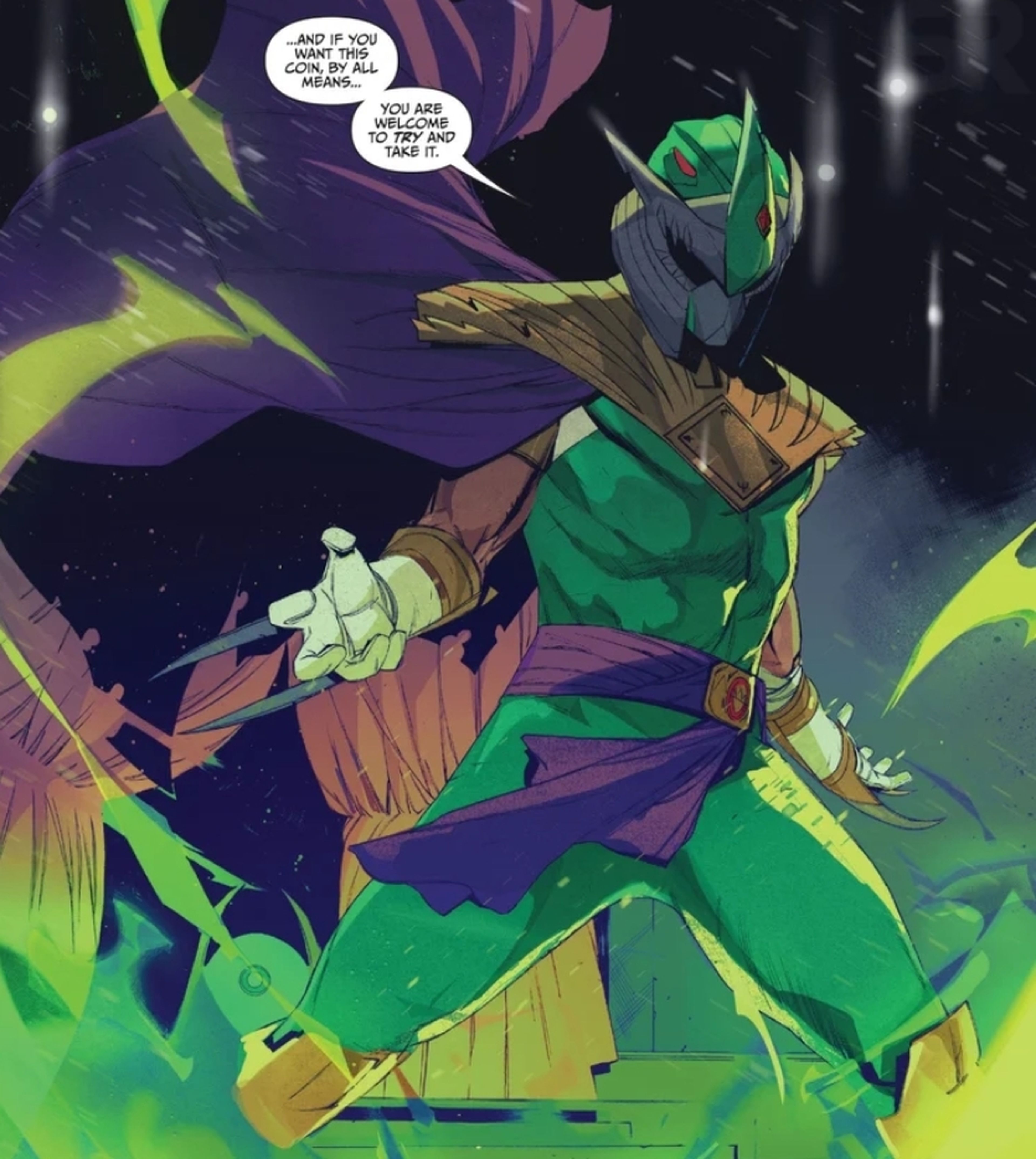 Shredder como el Power Ranger Verde
