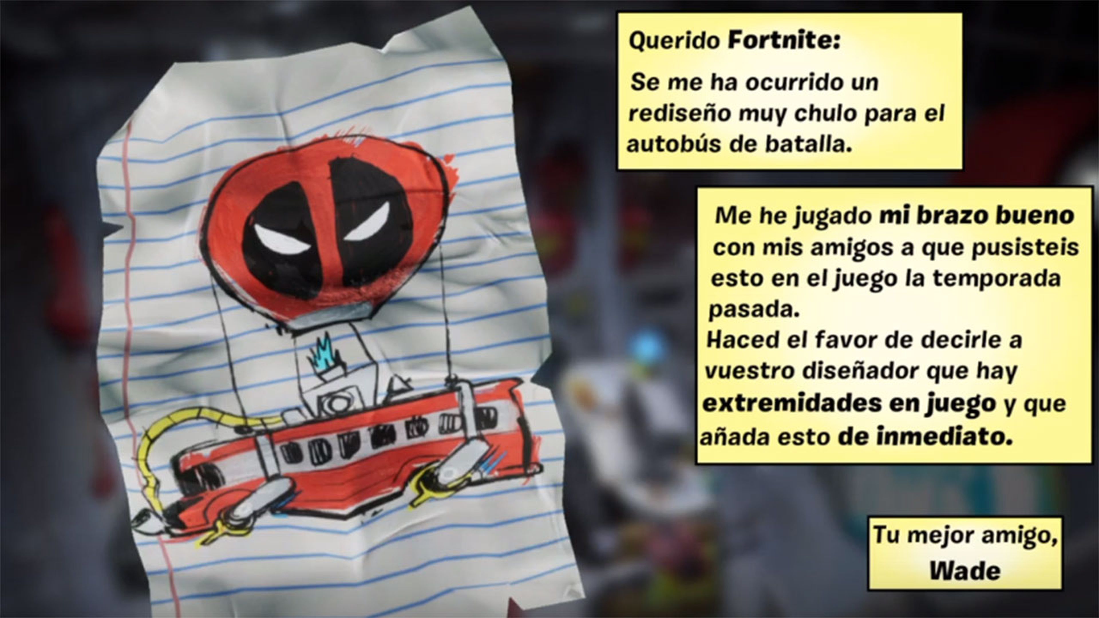 Encontrar carta de Deadpool para Epic Games Fortnite