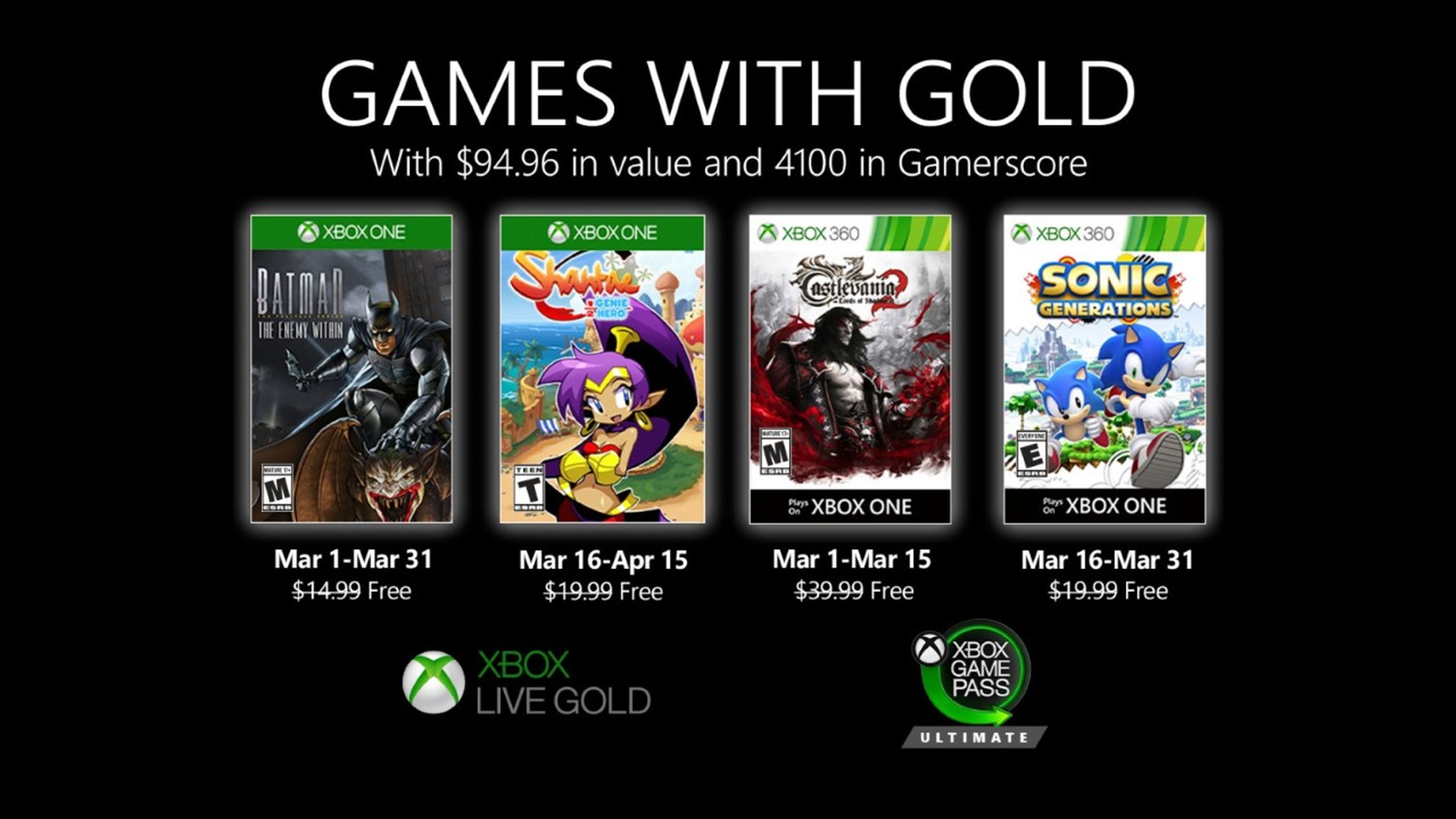 GAMES WITH GOLD - MARZO 2020