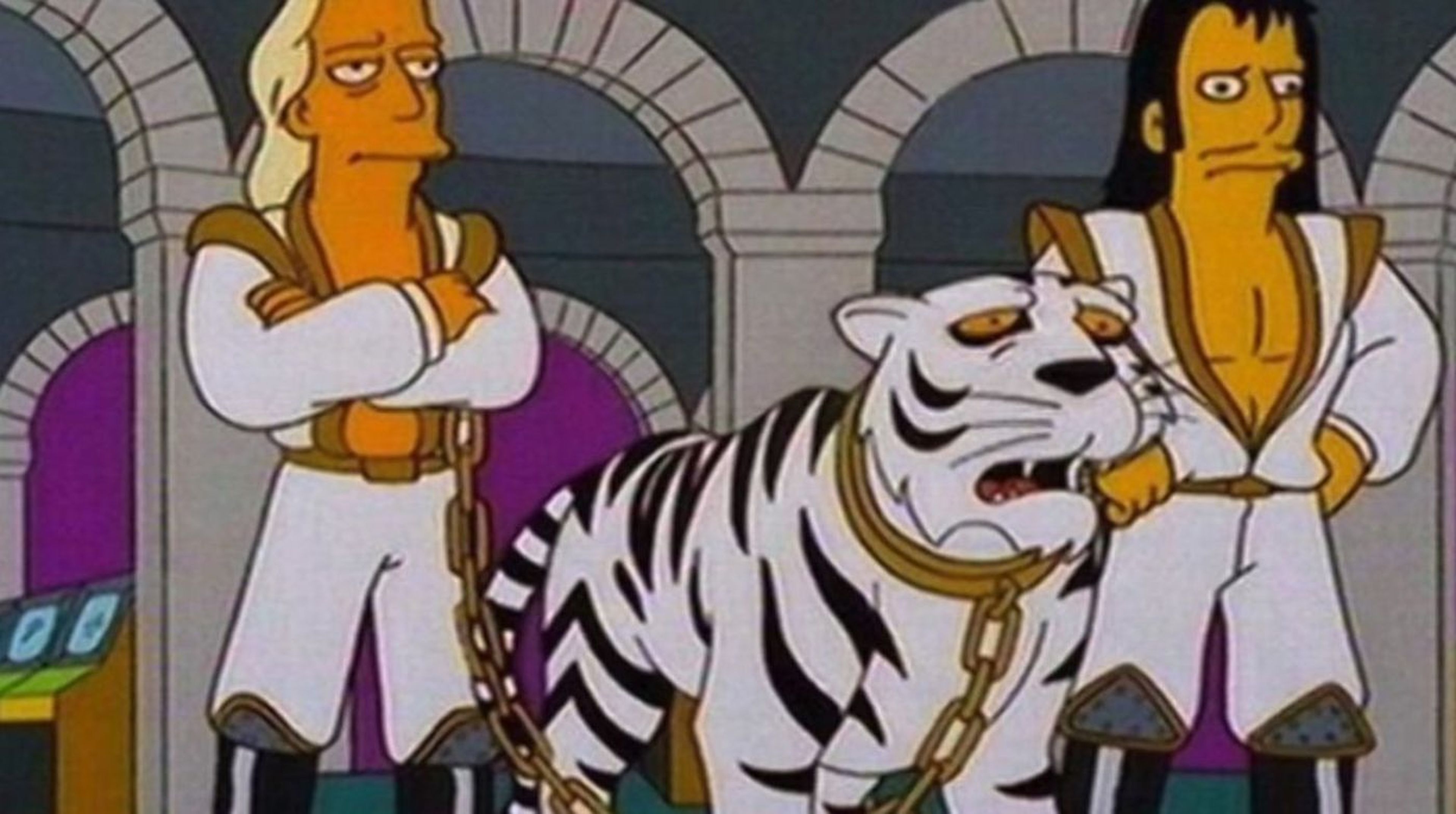 Los Simpson - Ataque del tigre de Siegfried y Roy