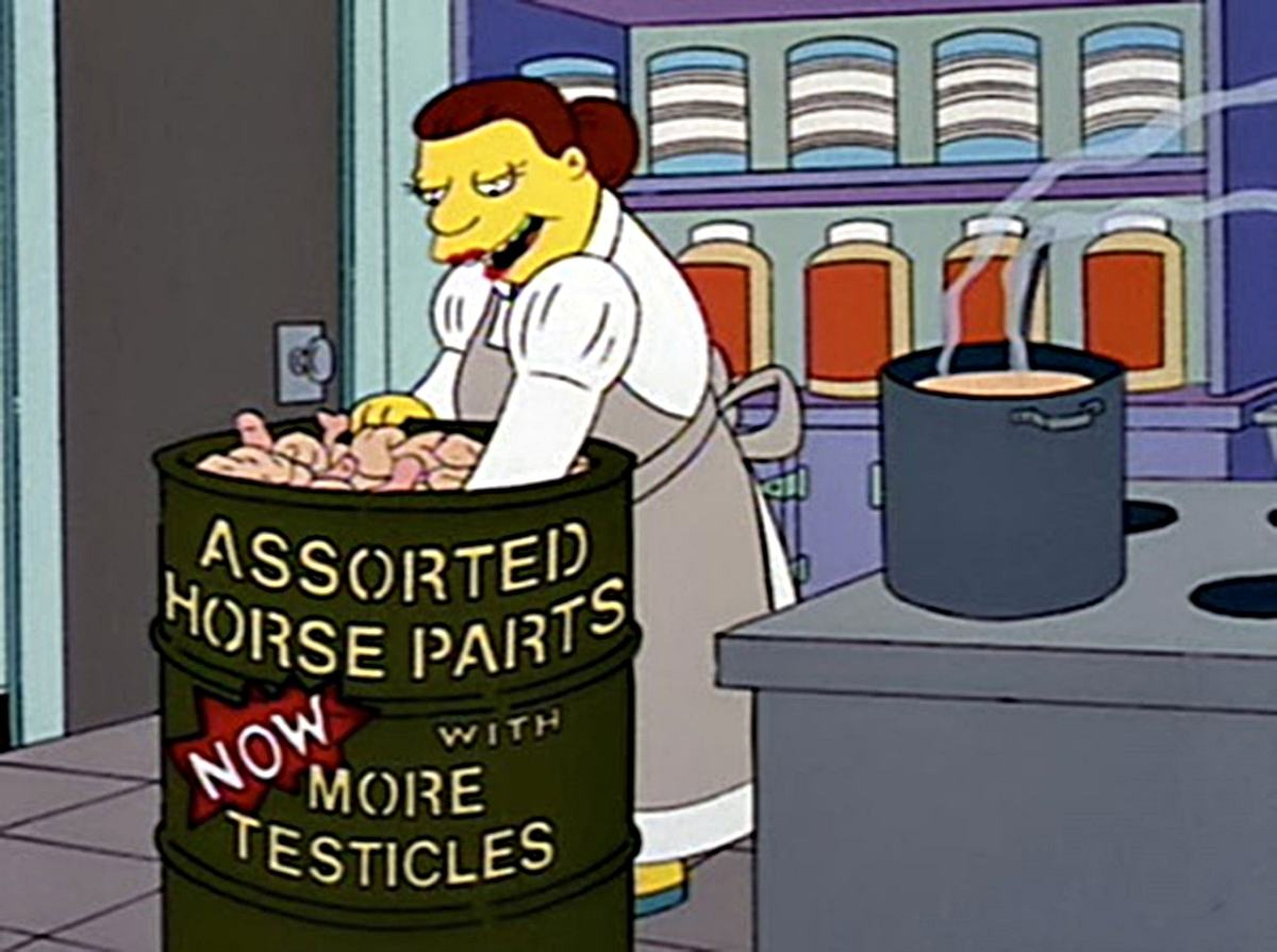 Los Simpson - Carne de caballo