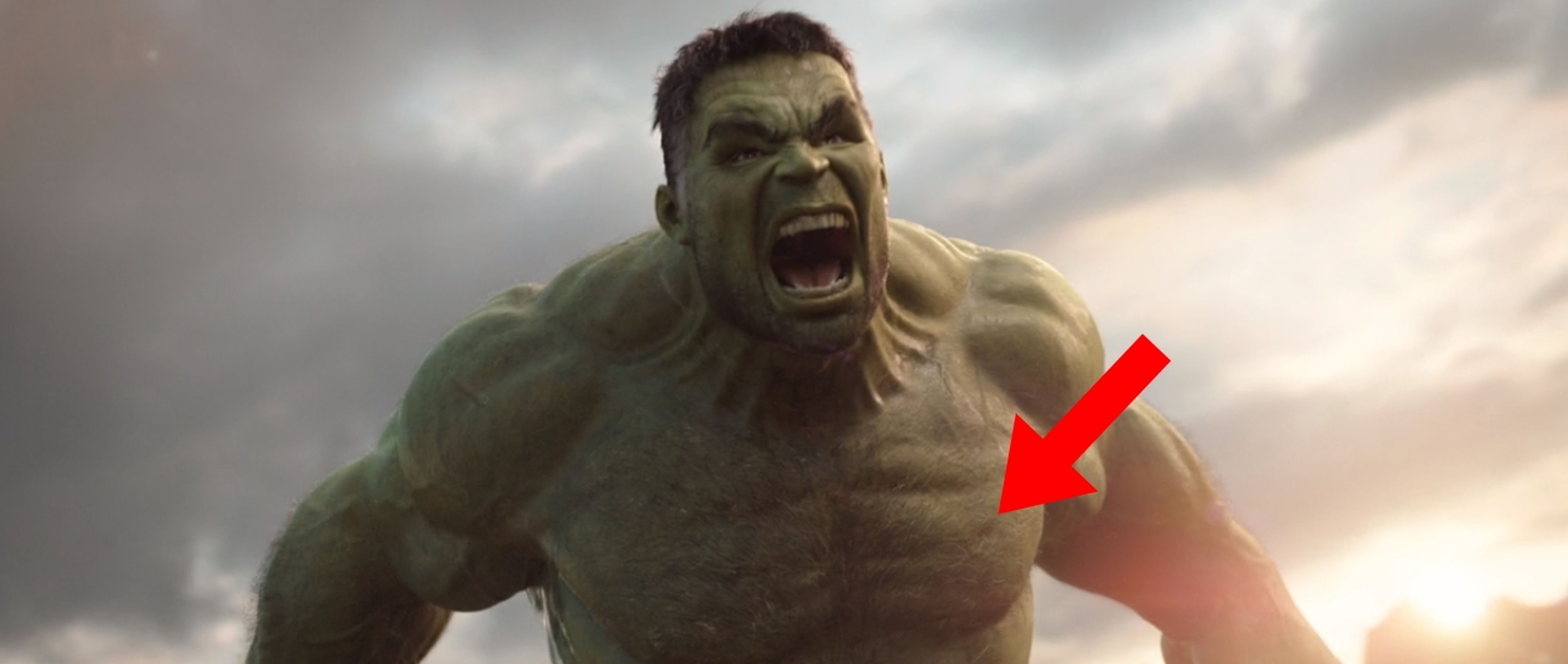 La cicatriz de Hulk en Thor Ragnarok