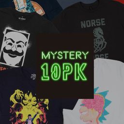 Pack de 10 camisetas frikis misteriosas + Funko Pop! de regalo