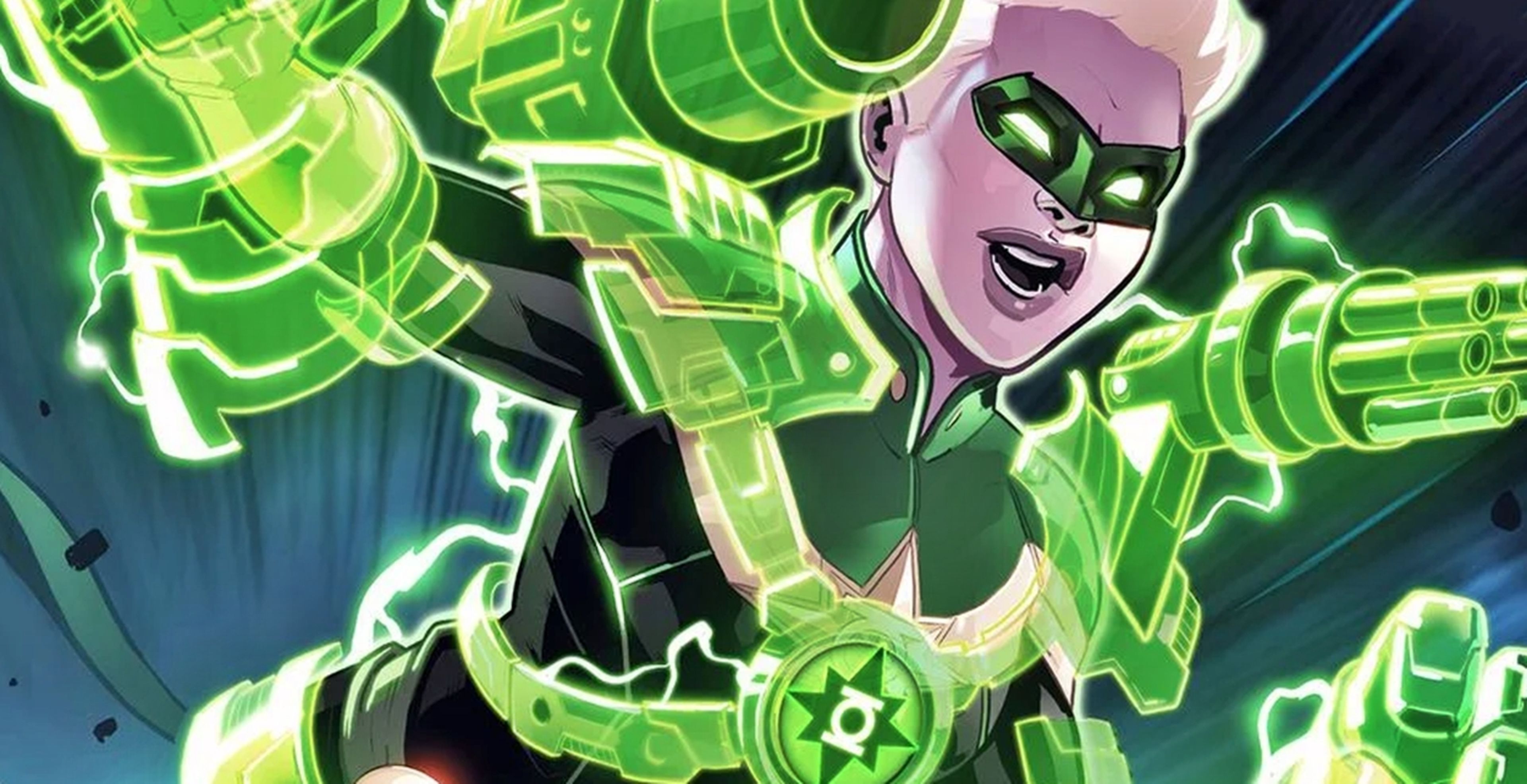 Capitana Marvel convirtiéndose en Linterna Verde