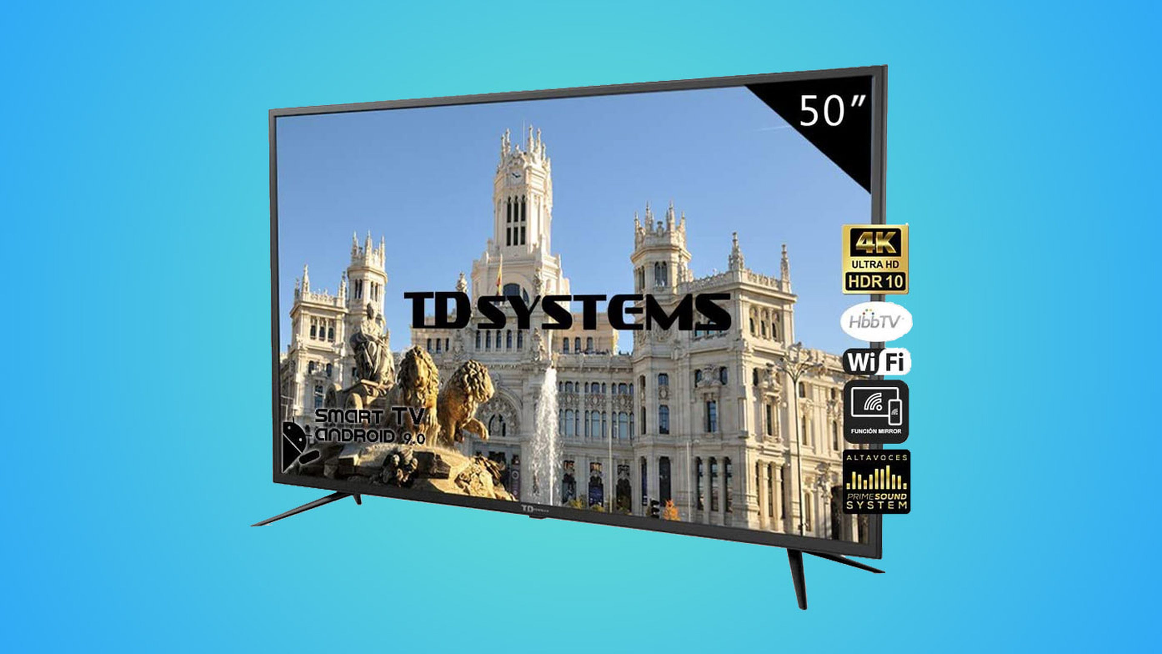 Descubre el televisor TD Systems de 50 pulgadas con 4K, HDR10 y