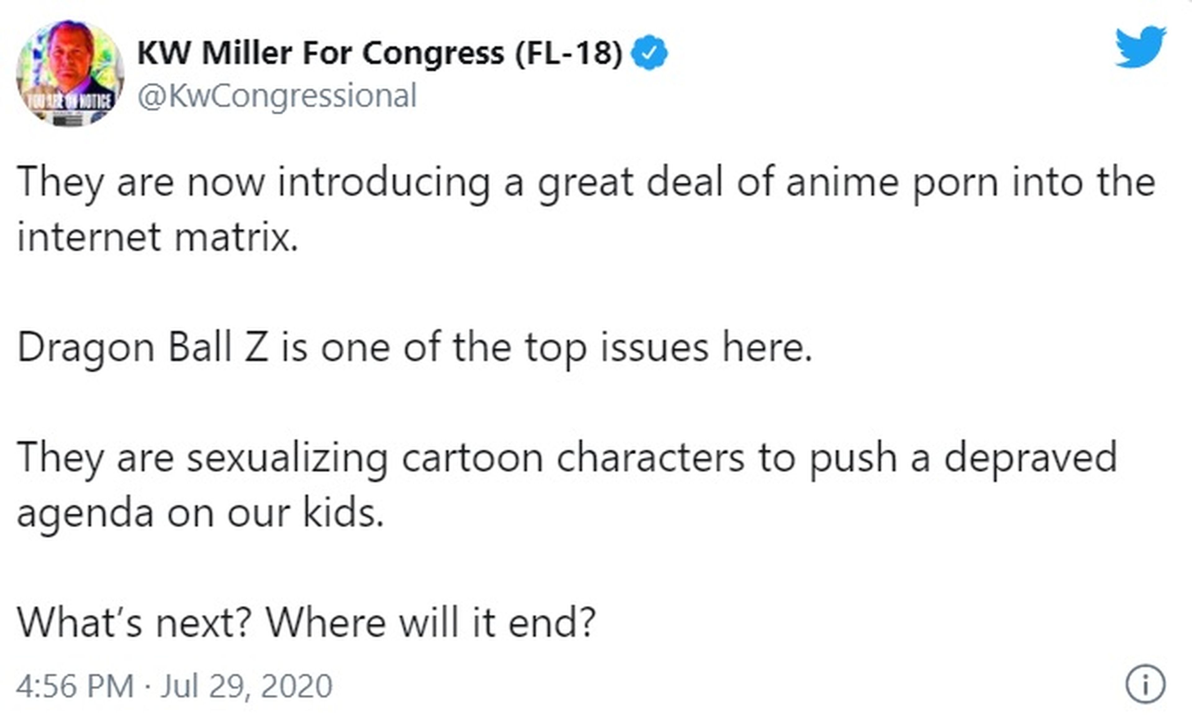 Dragon Ball Z es uno de los máximos responsables de la pornografía anime en la red, dice un político americano
