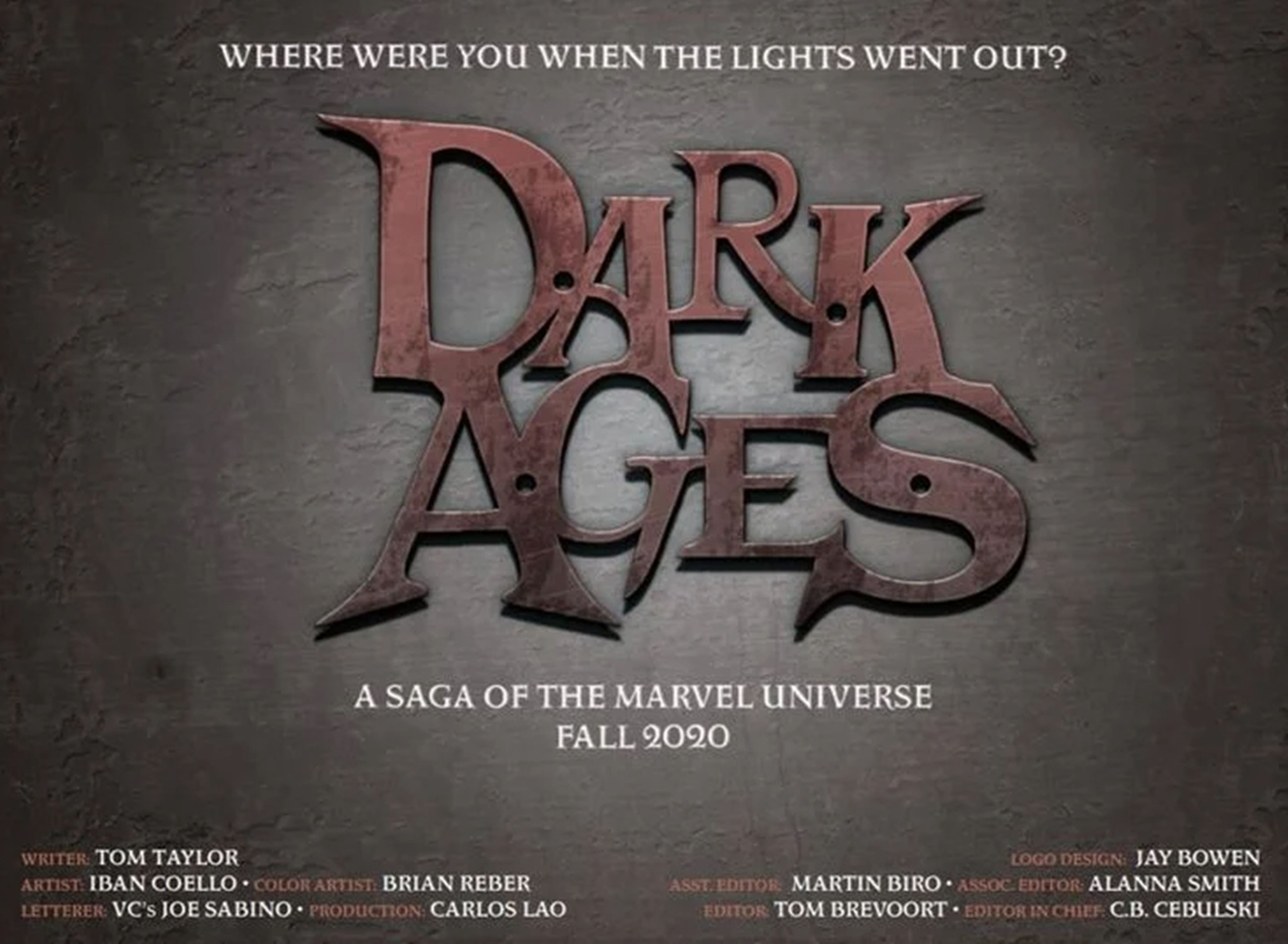 Nuevo evento de Marvel Comics The Dark Ages