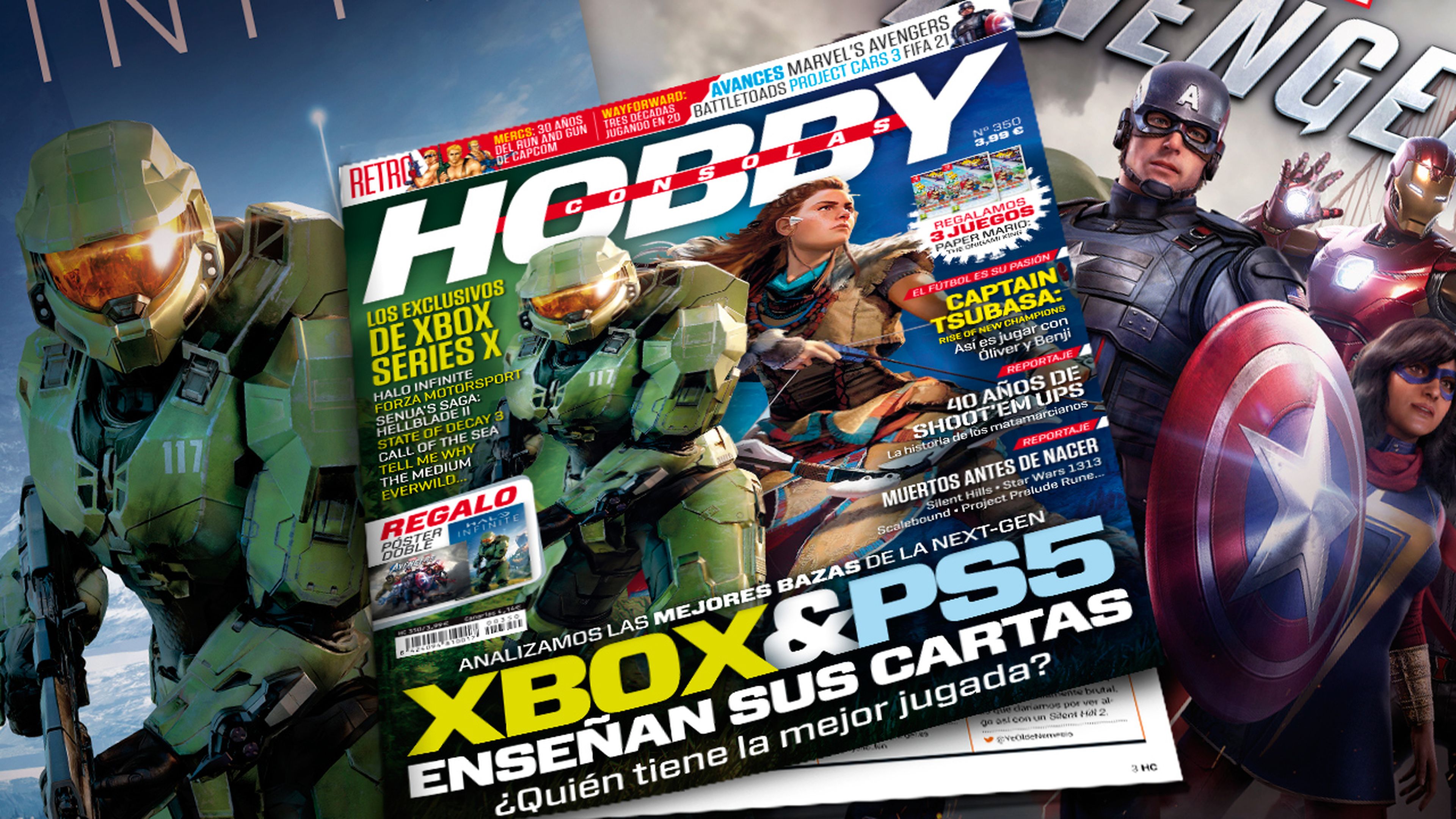 Hobby Consolas 350, a la venta con póster de Halo Infinite y Avengers