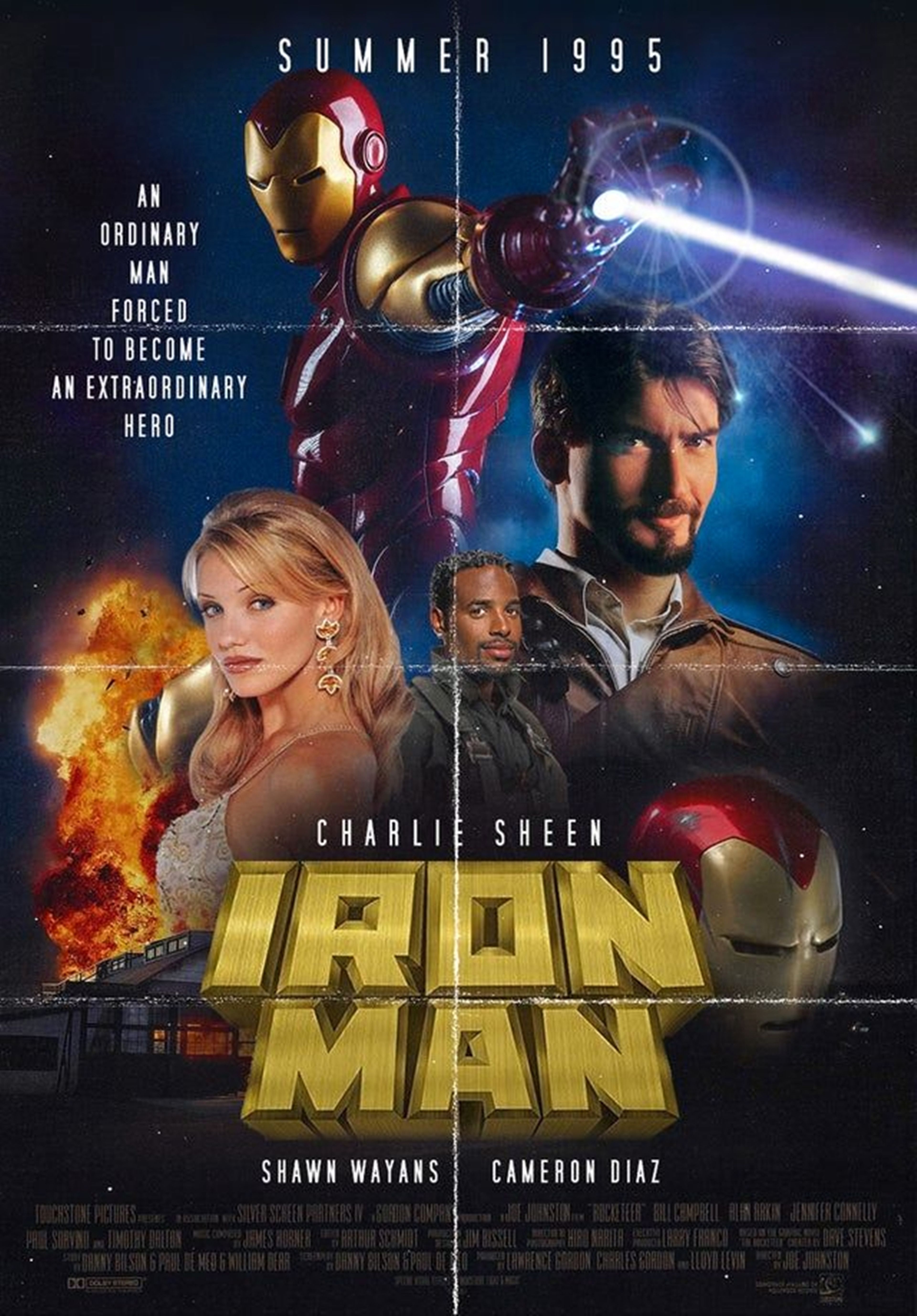 Póster fan película Iron Man de los 90